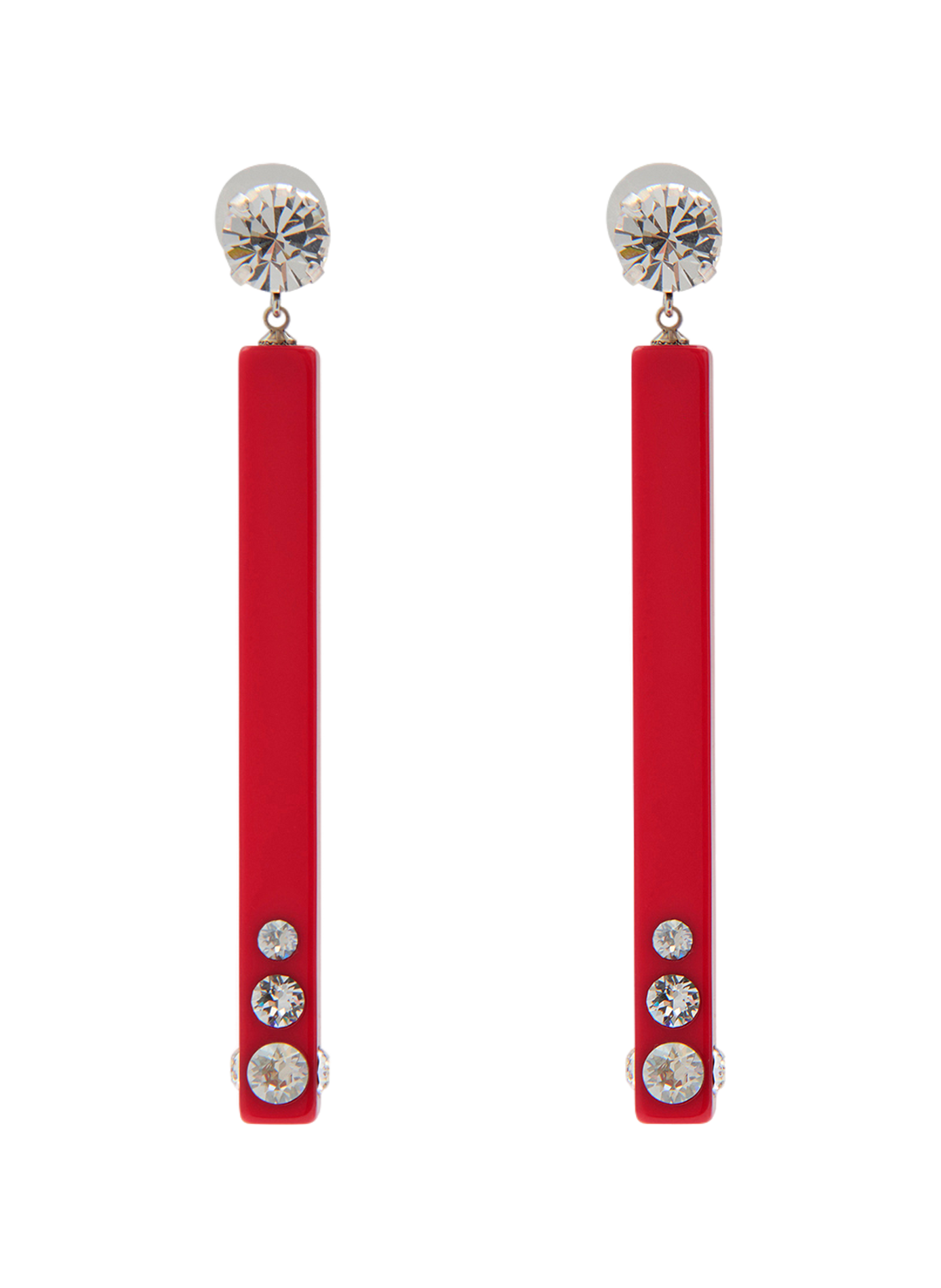 Karlie drop earrings PENDANT Red/silver