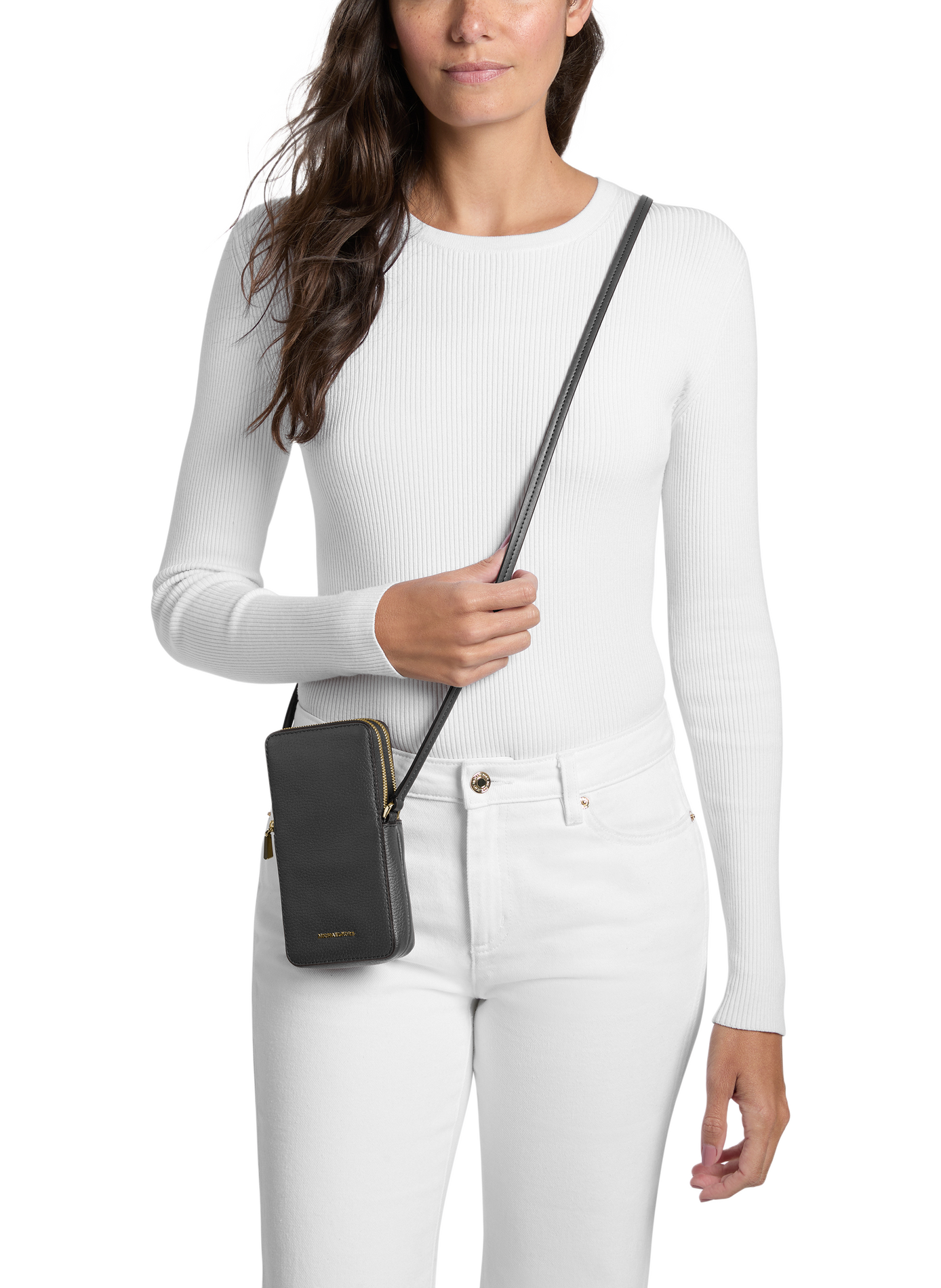 Kleine Umhängetasche aus Leder MICHAEL KORS Schwarz