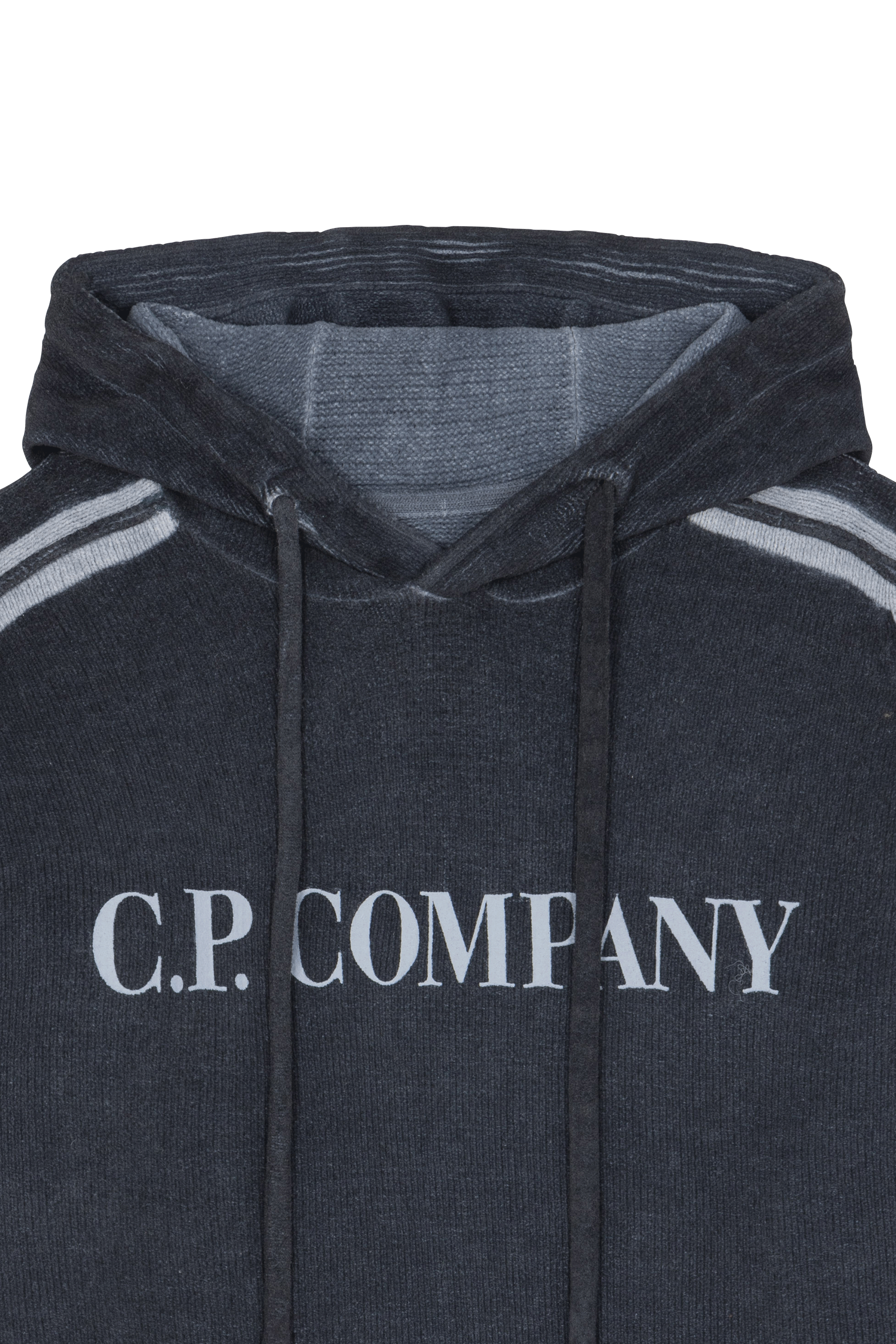 Hoodie cotton chenille double dyed hooded sweater CP COMPANY Bleu