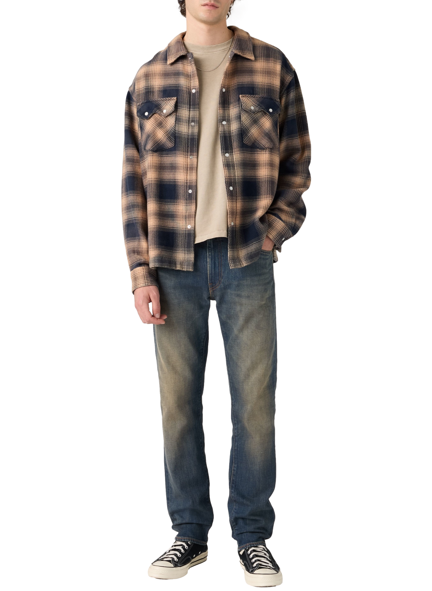 Straight-cut cotton-blend jeans LEVI'S Blue
