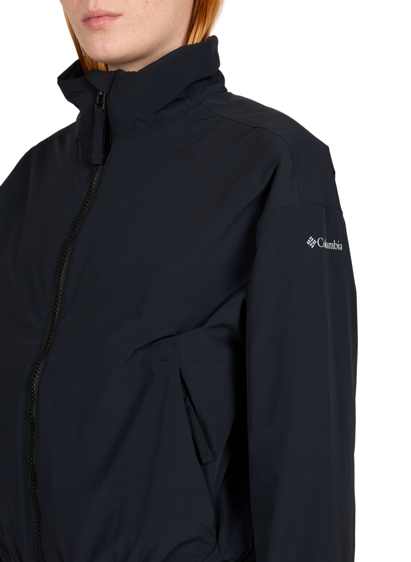 Veste droite à col montant  COLUMBIA Noir