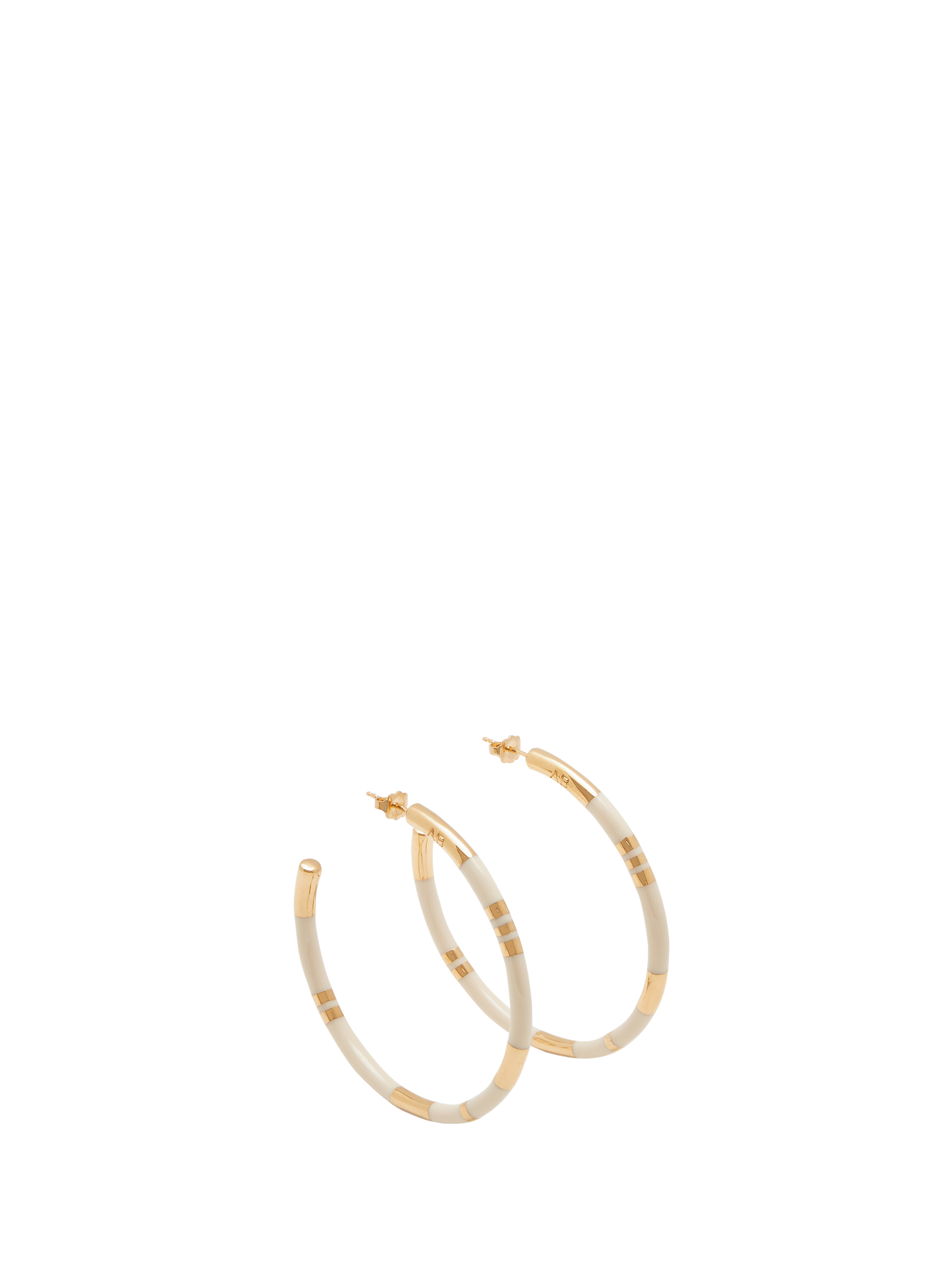 Boucles d'oreille Positano Ivoire AURELIE BIDERMANN Blanc