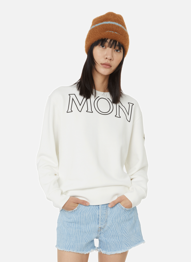 Sweatshirt logotypé en coton MONCLER