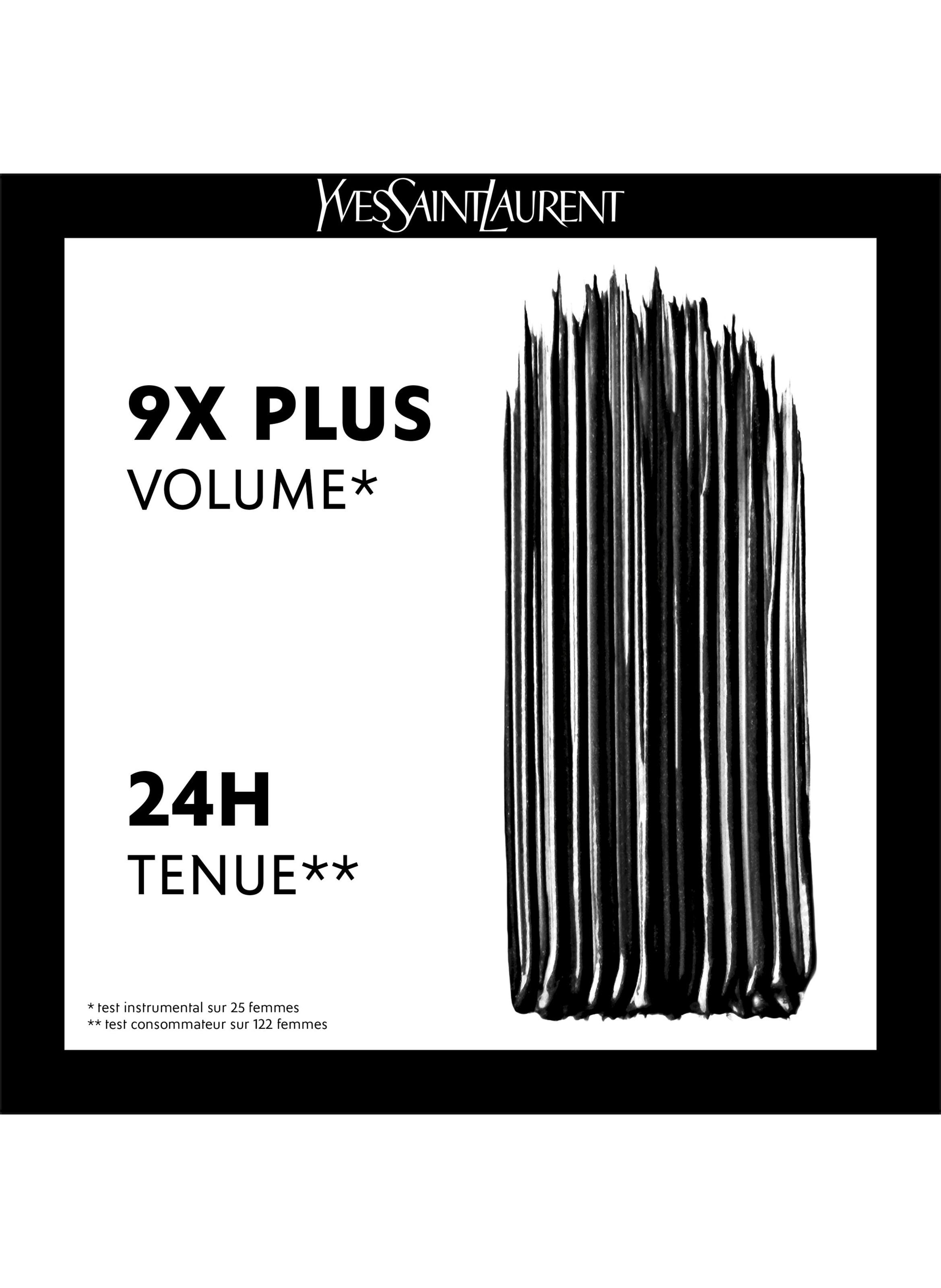 Mascaras Volume effet faux cils mascara volume indécent et longueur intense YVES SAINT LAURENT 01 noir haute densité