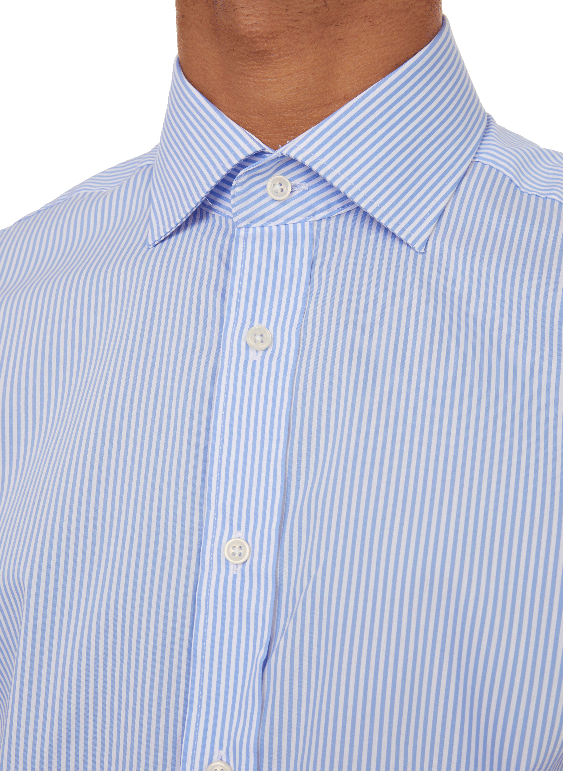 Chemise rayée en coton Bleu