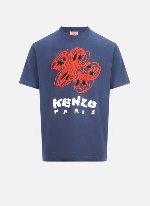 Printed cotton T-shirt BlueKENZO 