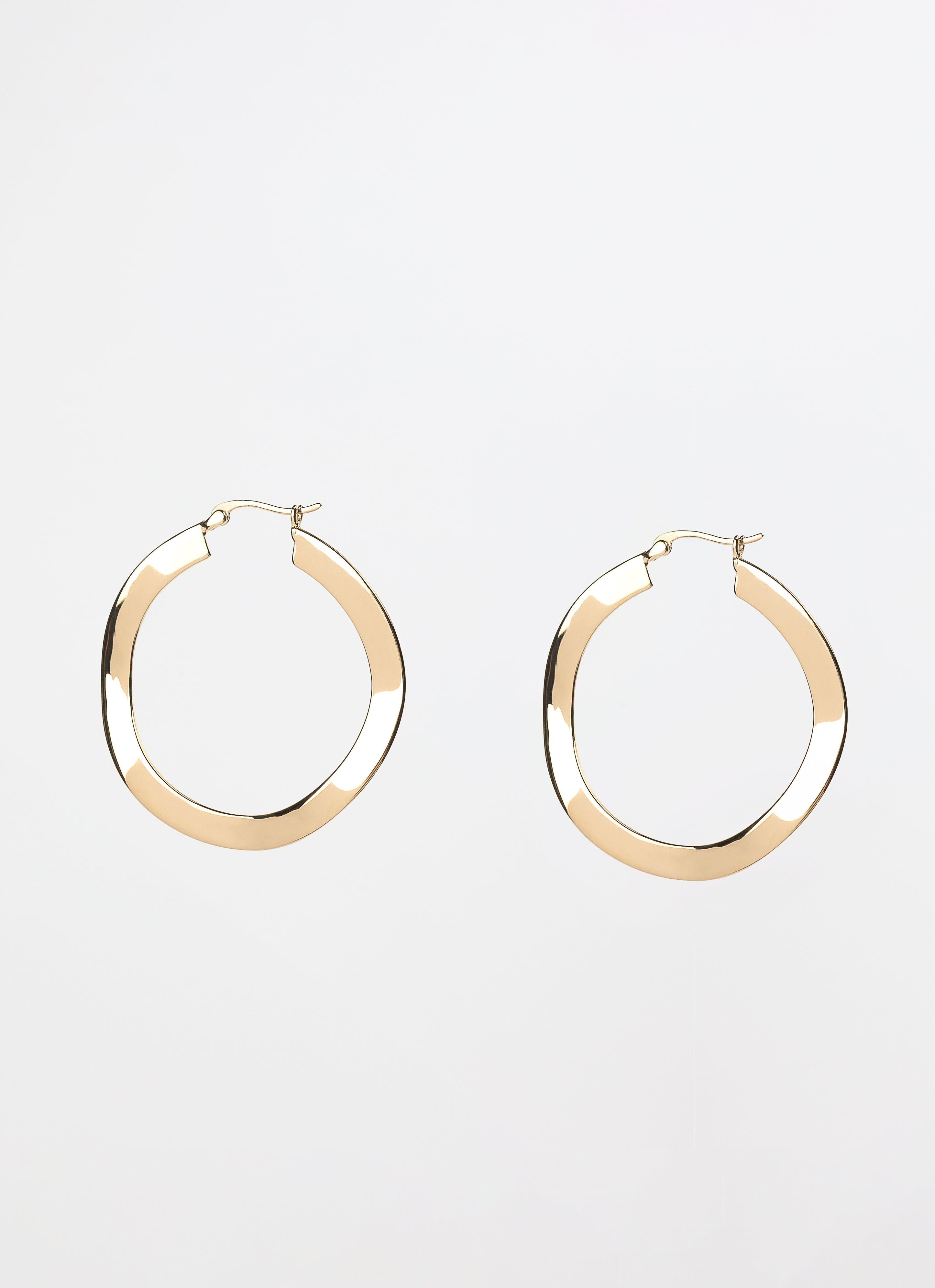 Créoles lagoon onde argent 925 plaqué or ANNA SOTTILOTTA Doré