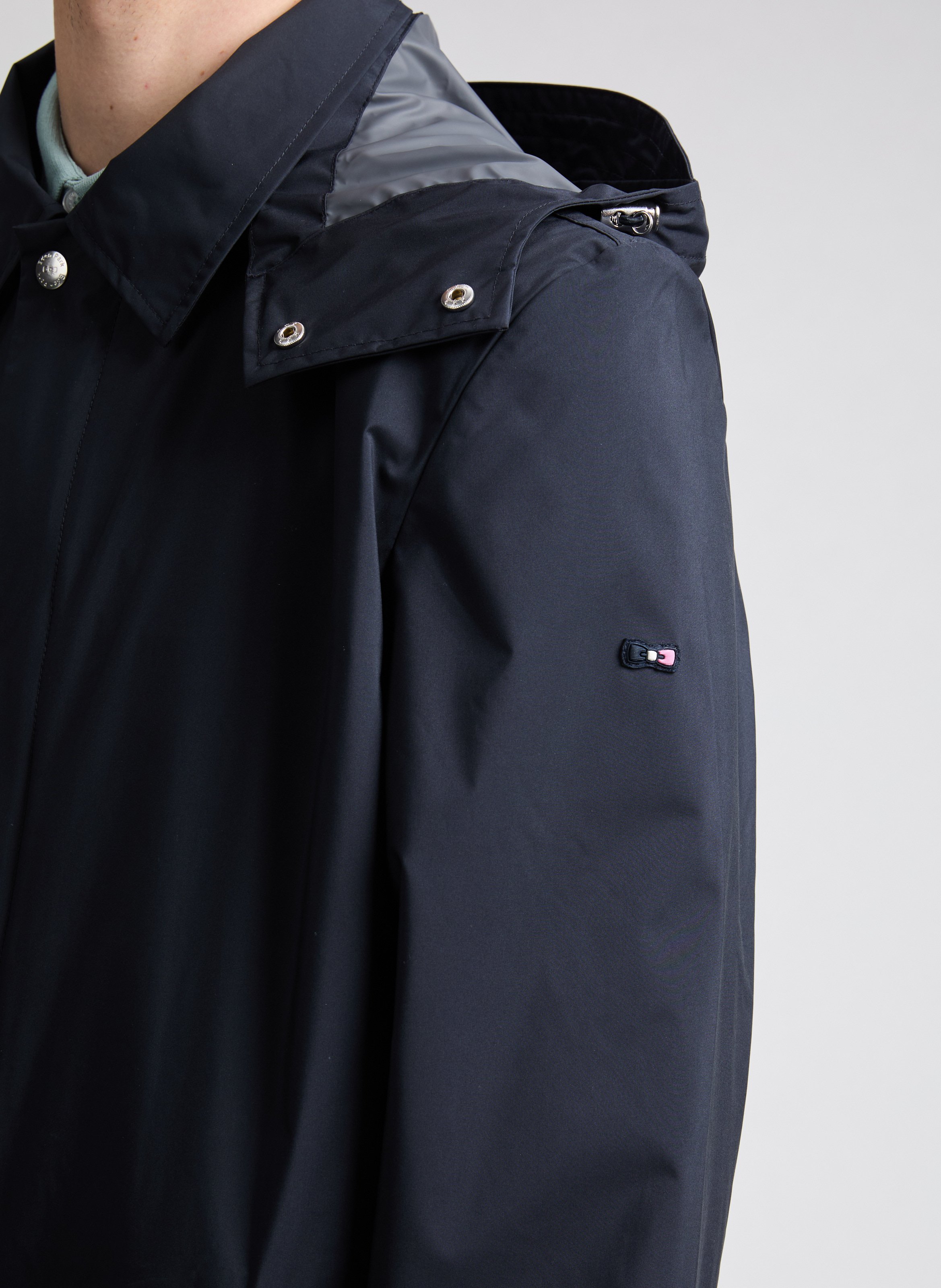 Parka  droite à capuche amovible EDEN PARK Bleu