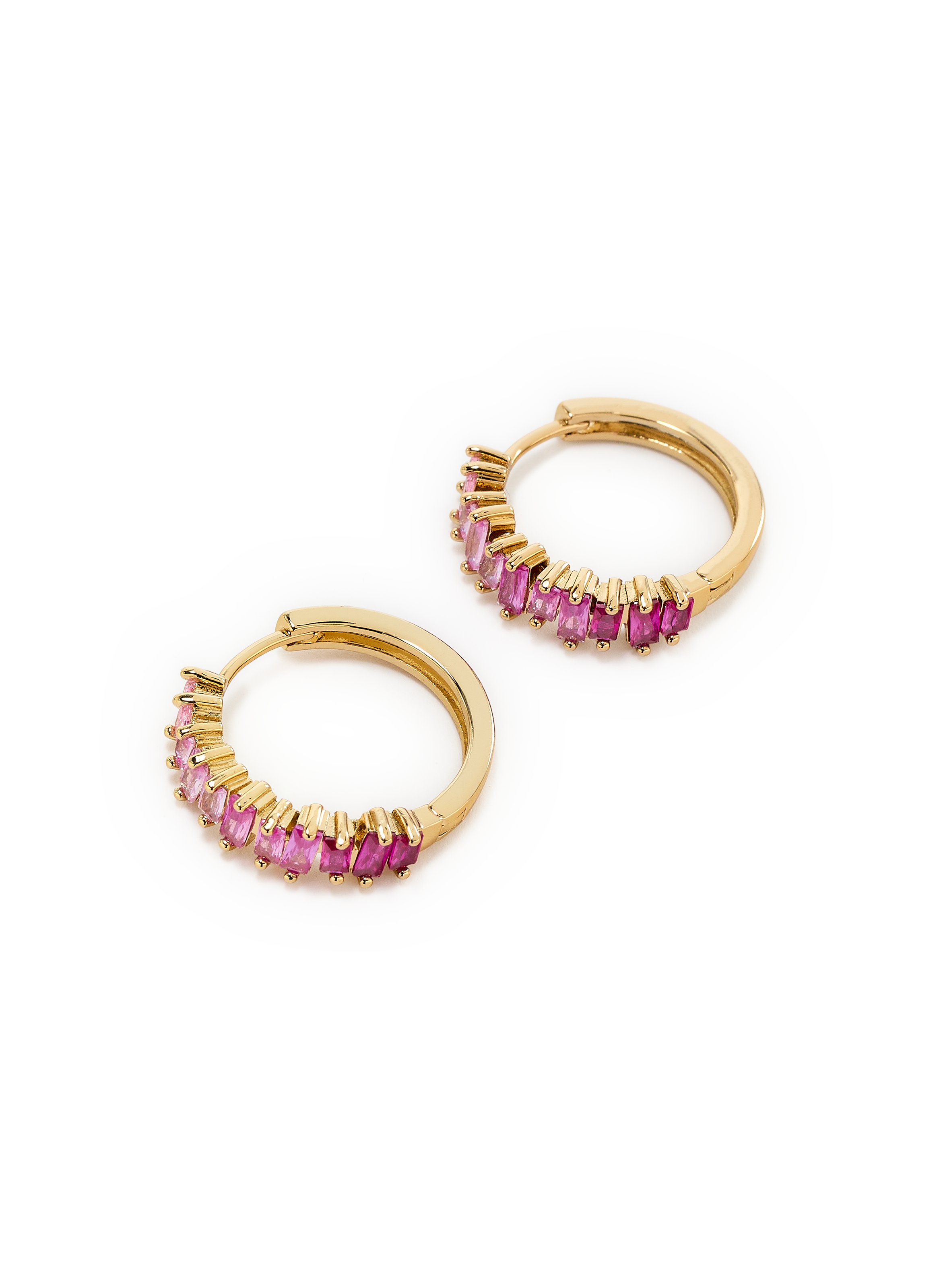 Boucles d'oreille cristaux AU PRINTEMPS PARIS Rose