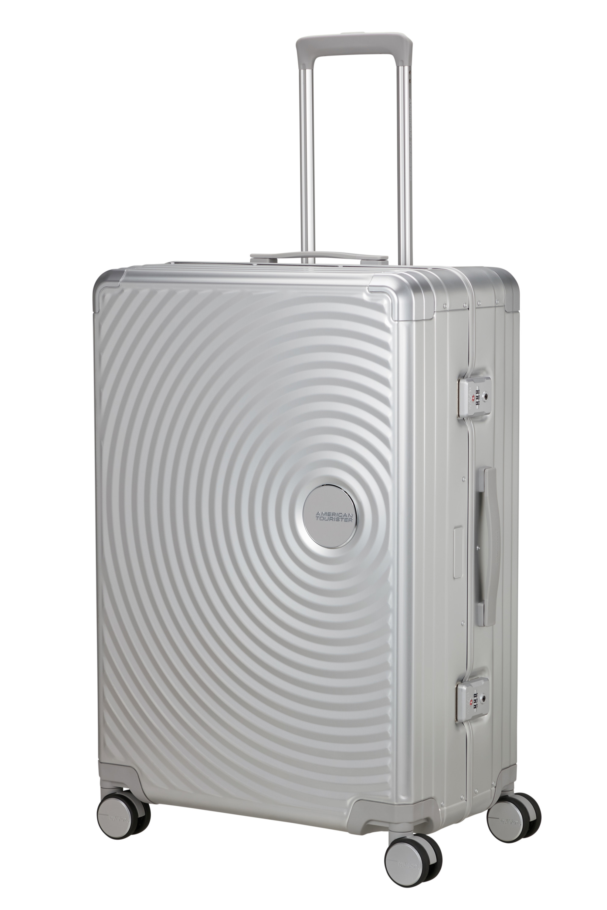 Soundbox alu valise 4 roues taille l AMERICAN TOURISTER Argent