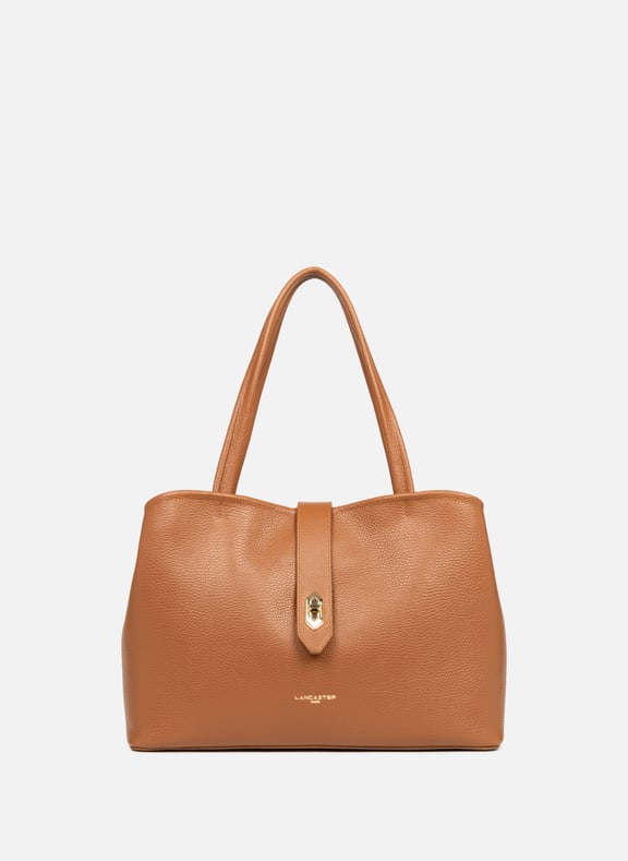 Large tote bag - Top Double Brown by LANCASTER LANCASTER Large tote bag - Top Double Brown