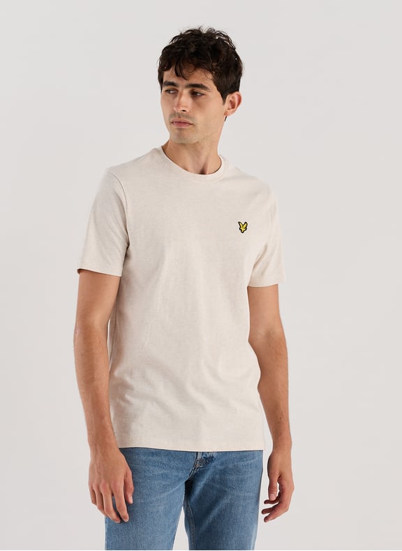 Logo T-shirt Beige by LYLE & SCOTT LYLE & SCOTT Logo T-shirt Beige