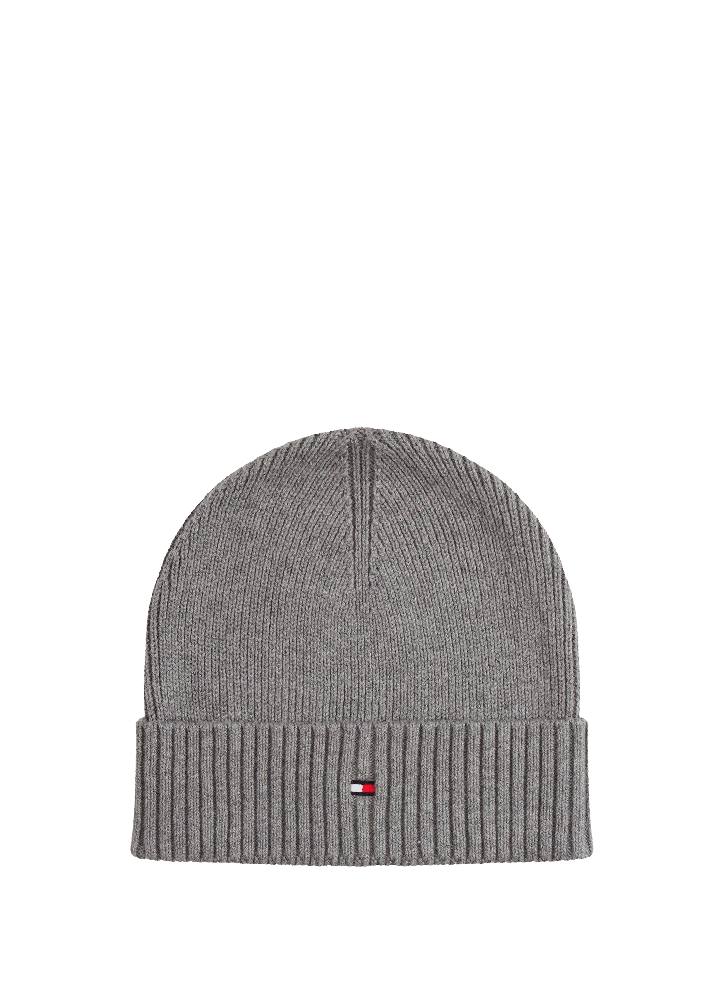 TOMMY HILFIGER Cotton and cashmere hat and gloves Grey