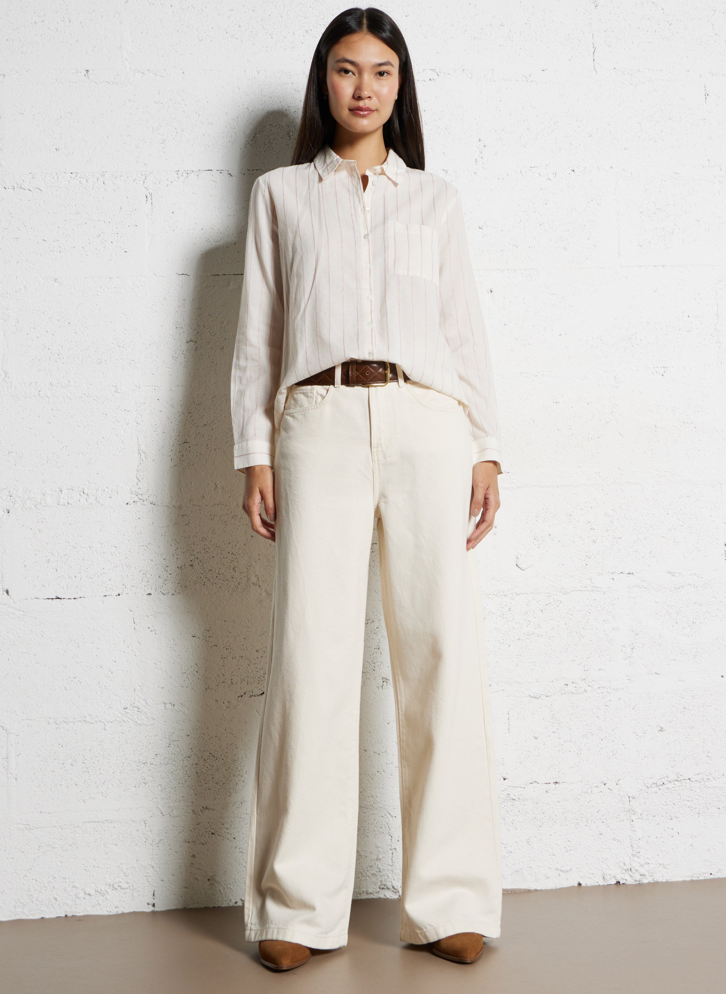 Ceinture en cuir nelly Marron