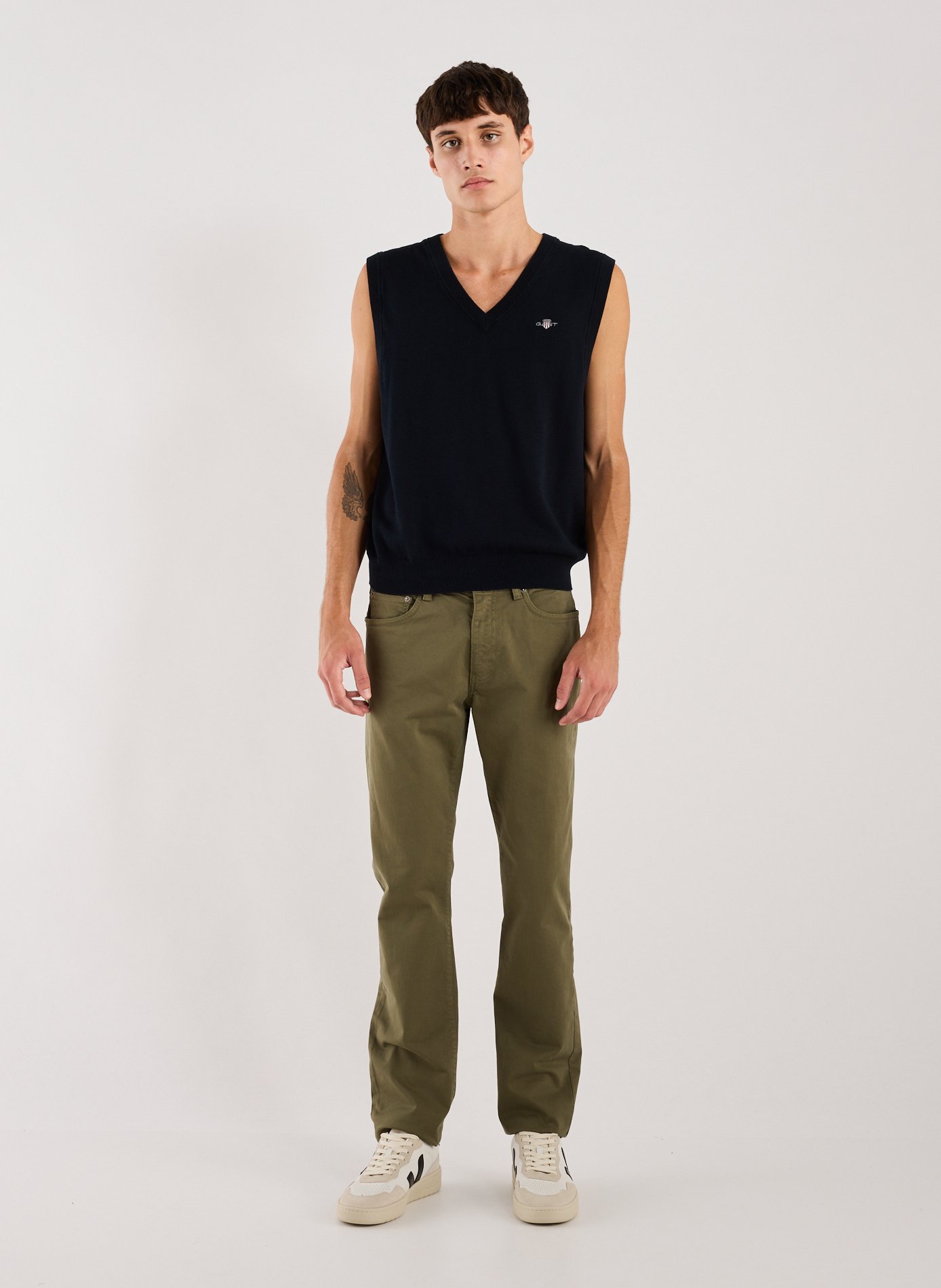GANT Plain trousers Green