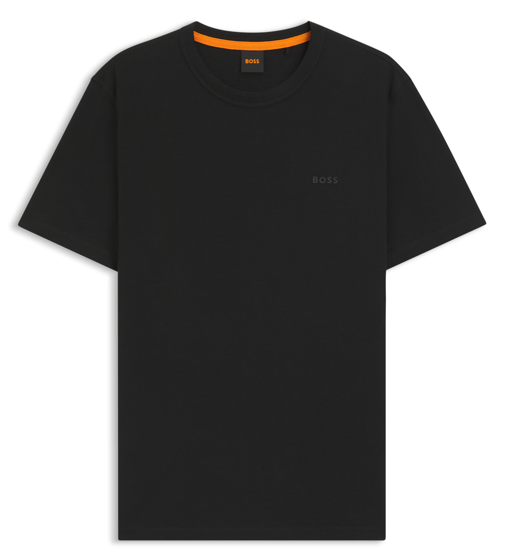 Tee-shirt col rond en coton BOSS Noir