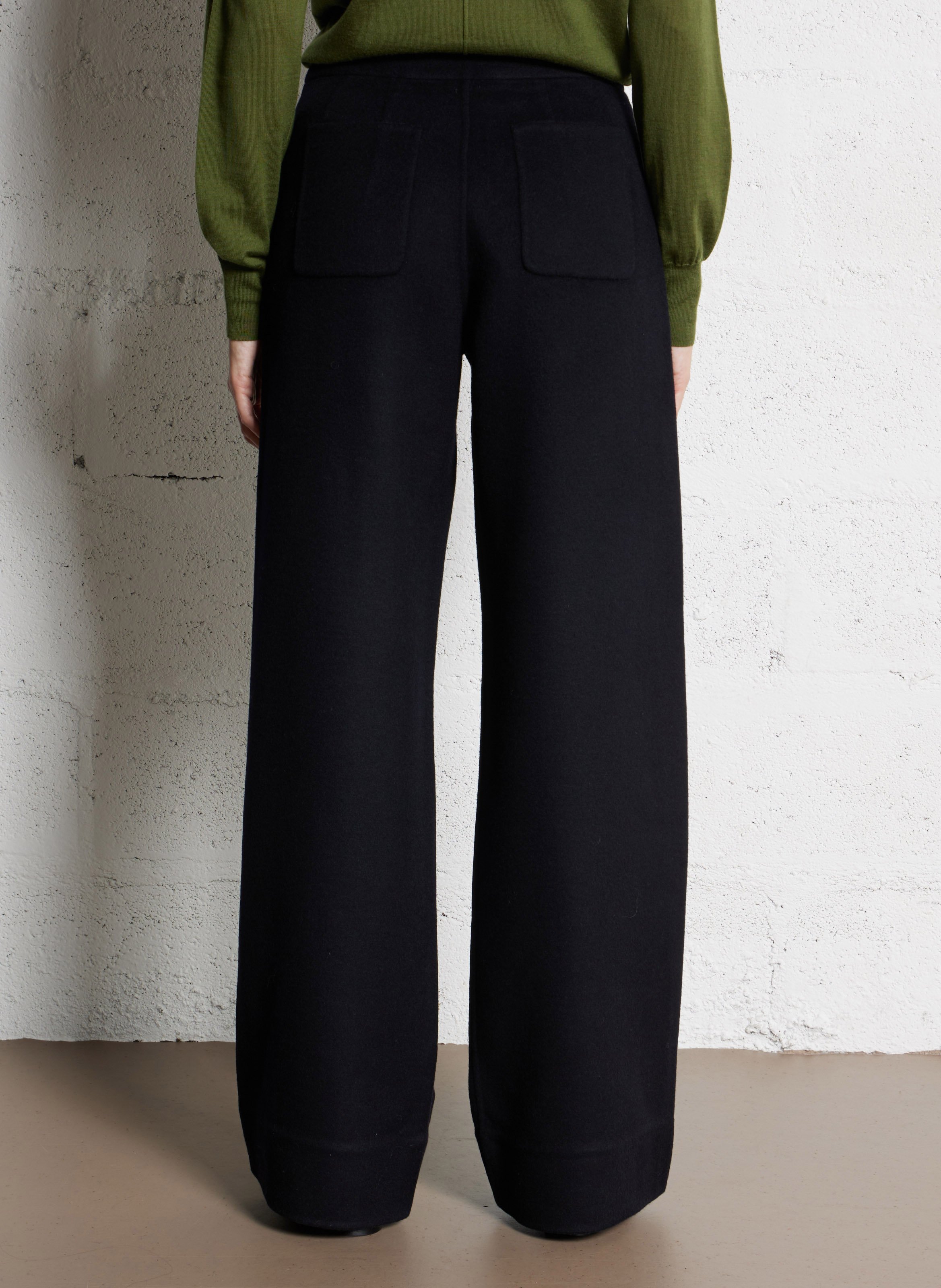 Pantalon droit en laine mélangée harold SOEUR Bleu