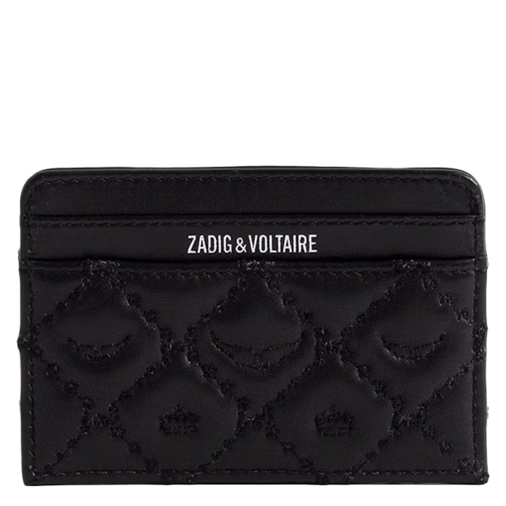 Porte-cartes en cuir matelassé zv pass ZADIG&VOLTAIRE Noir
