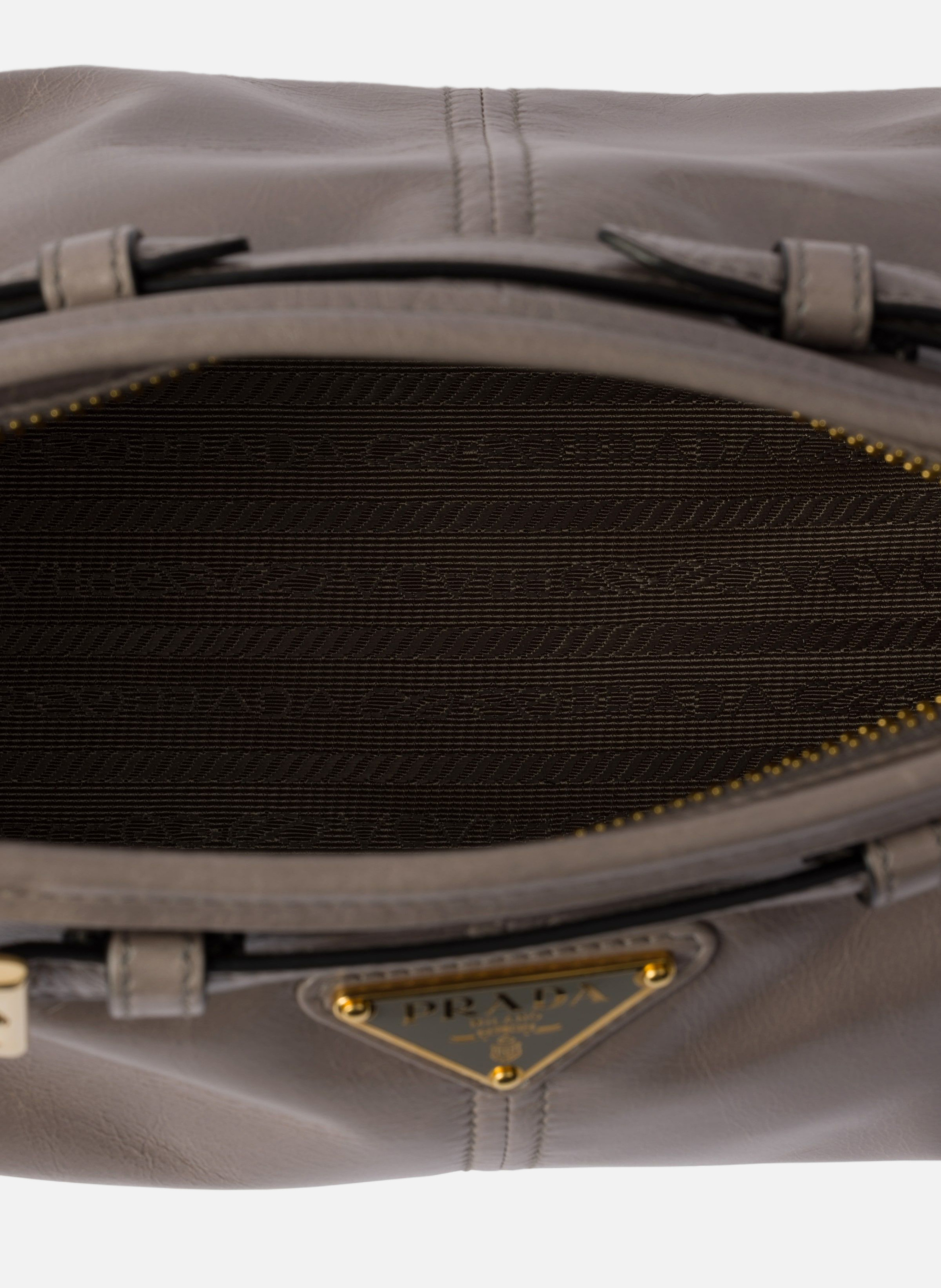 Petit sac à bandoulière prada bonnie en cuir PRADA Gris