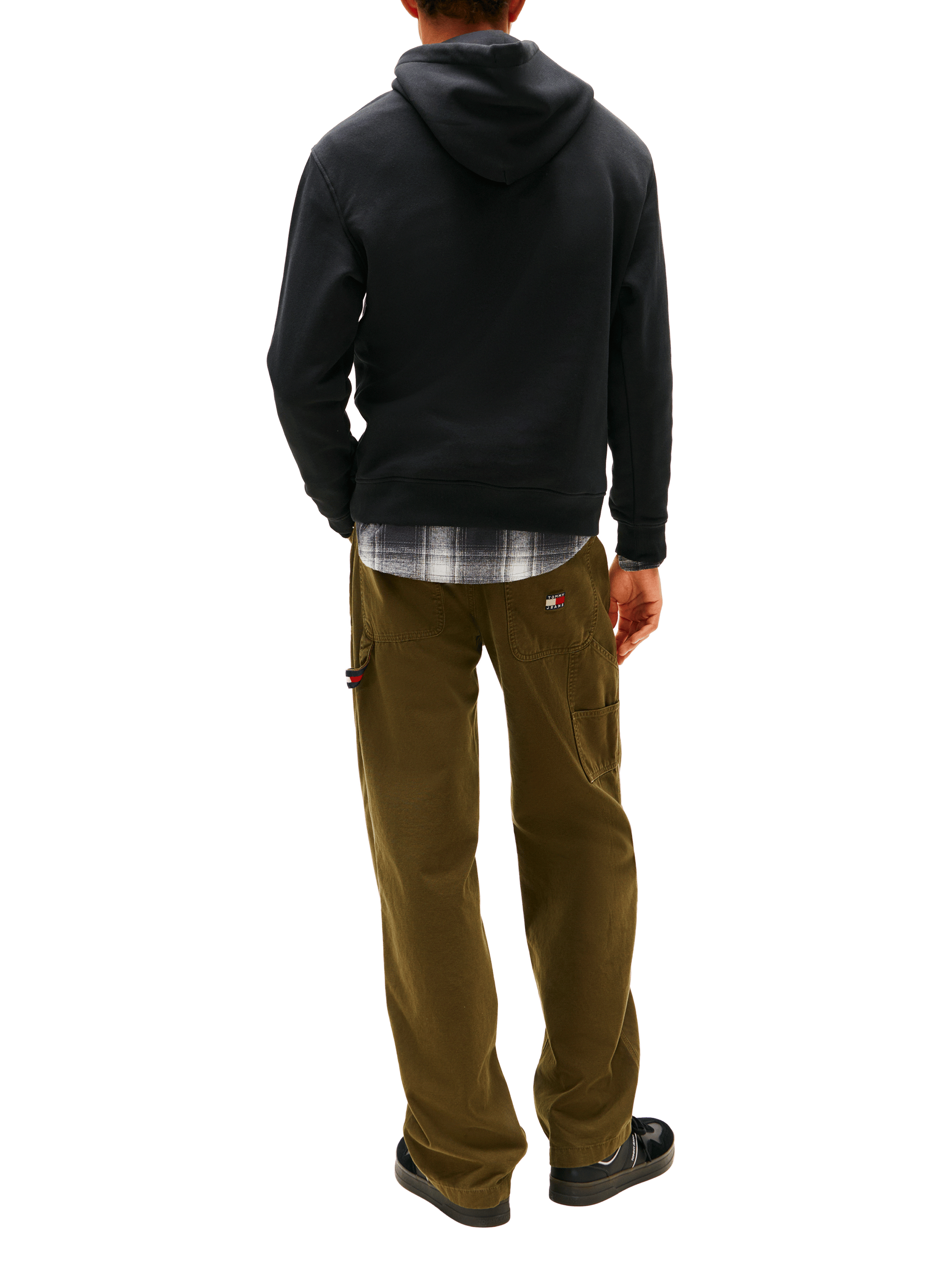 Hoodie with embroidered logo TOMMY HILFIGER Black