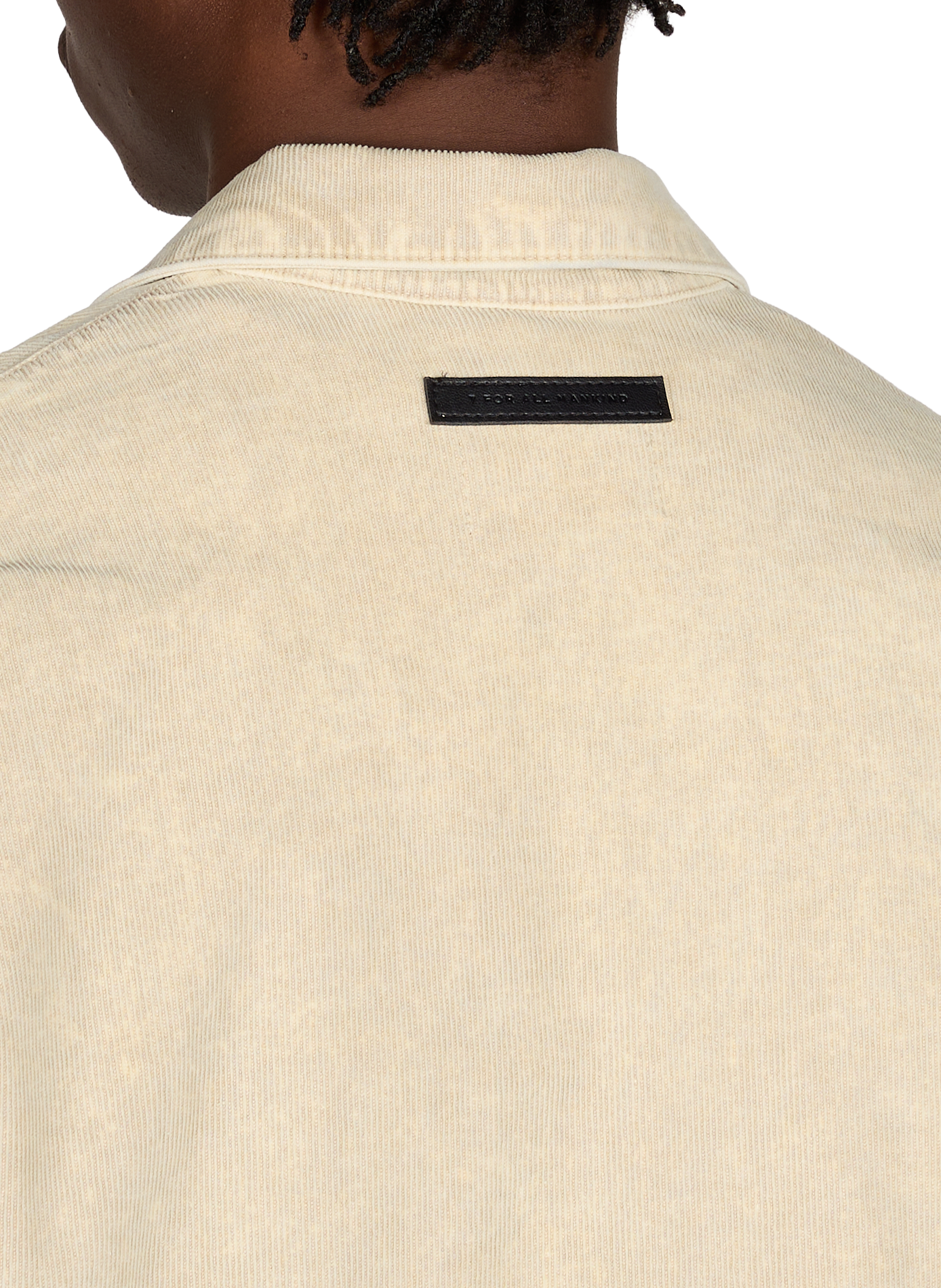 Straight corduroy shirt in mixed cotton 7 FOR ALL MANKIND Beige