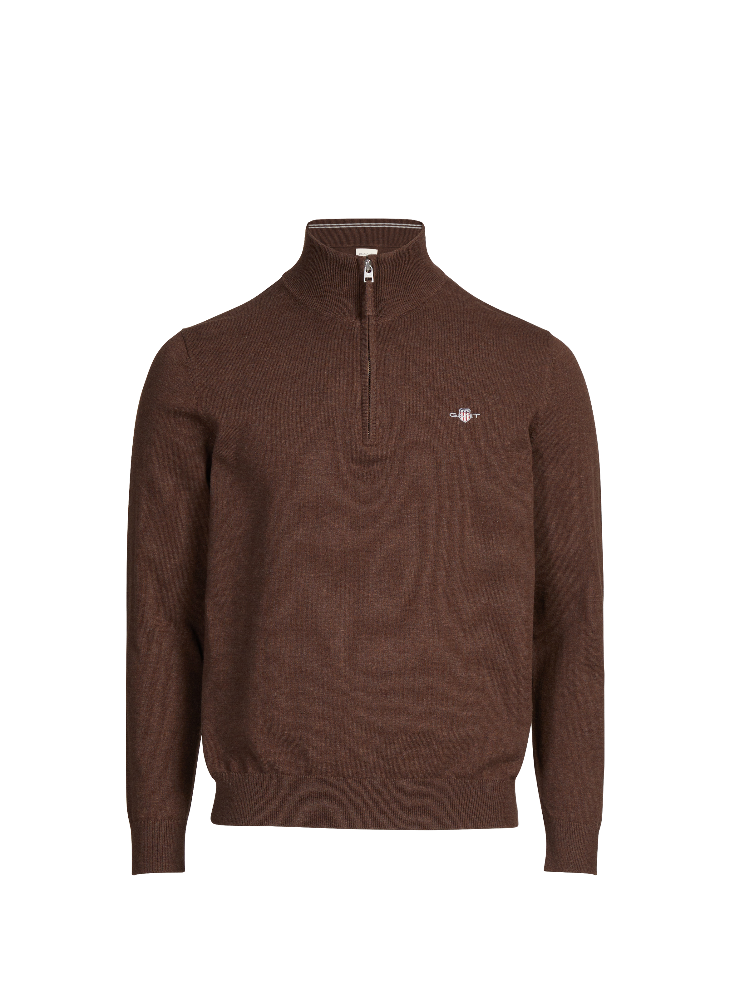 Funnel neck half-zip jumper GANT Brown