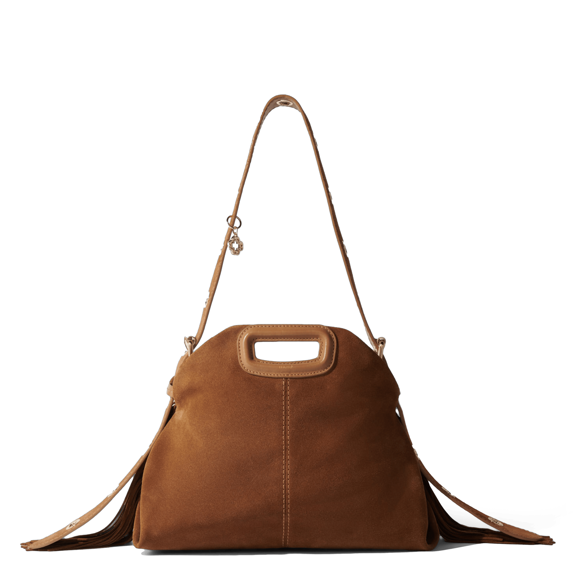 Sac porté épaule en cuir miss m MAJE Beige