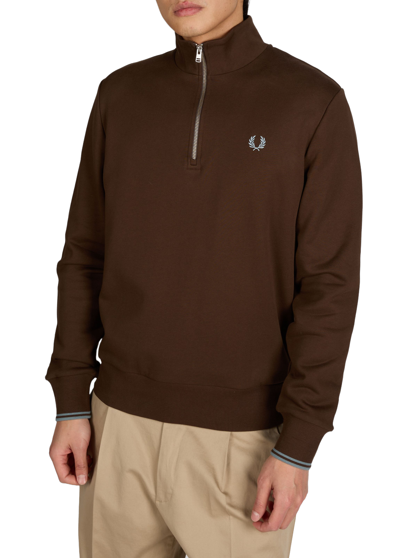 Cotton sweatshirt FRED PERRY Brown