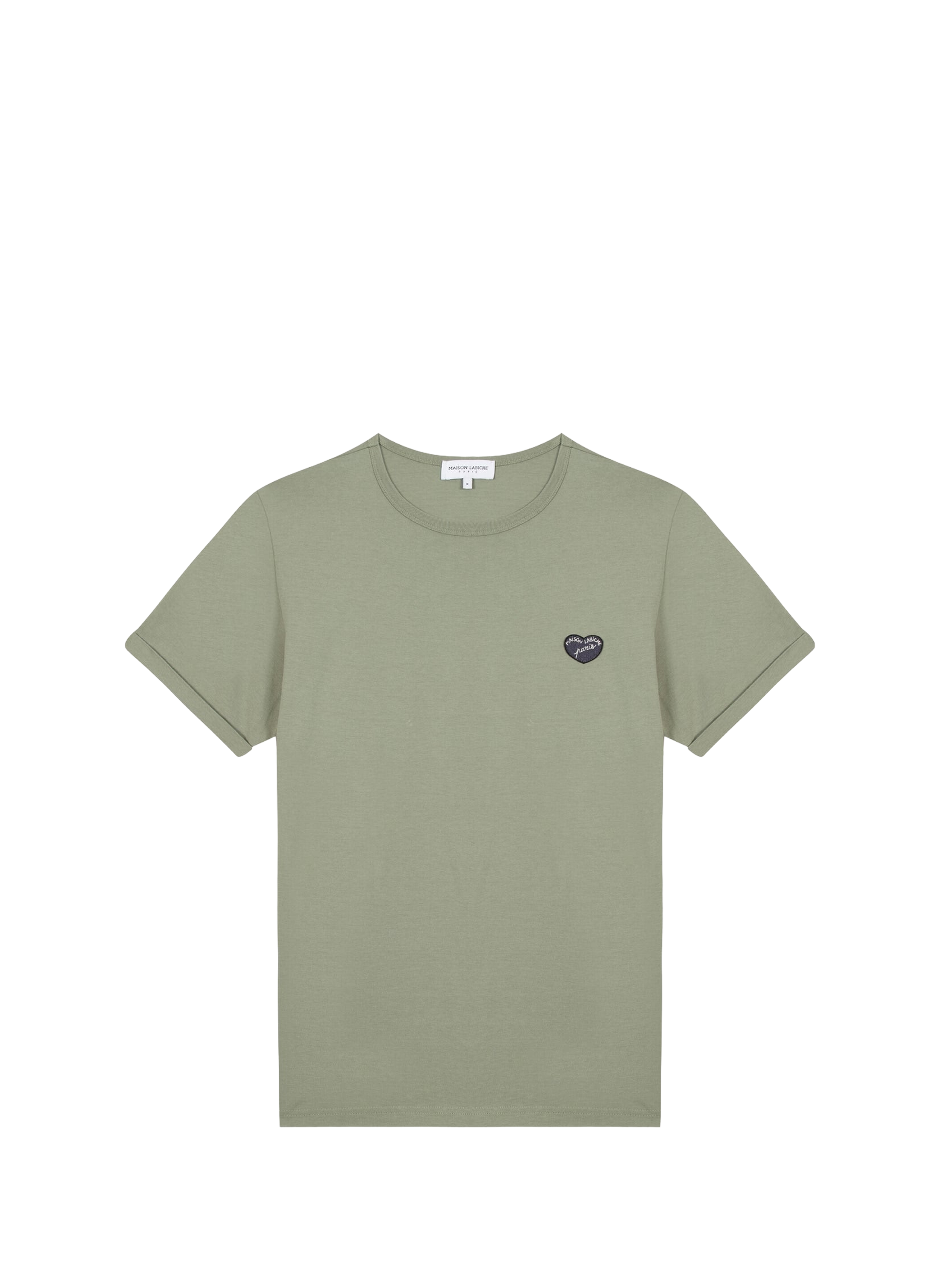 T-shirt Poitou patch coeur en coton biologique MAISON LABICHE Vert