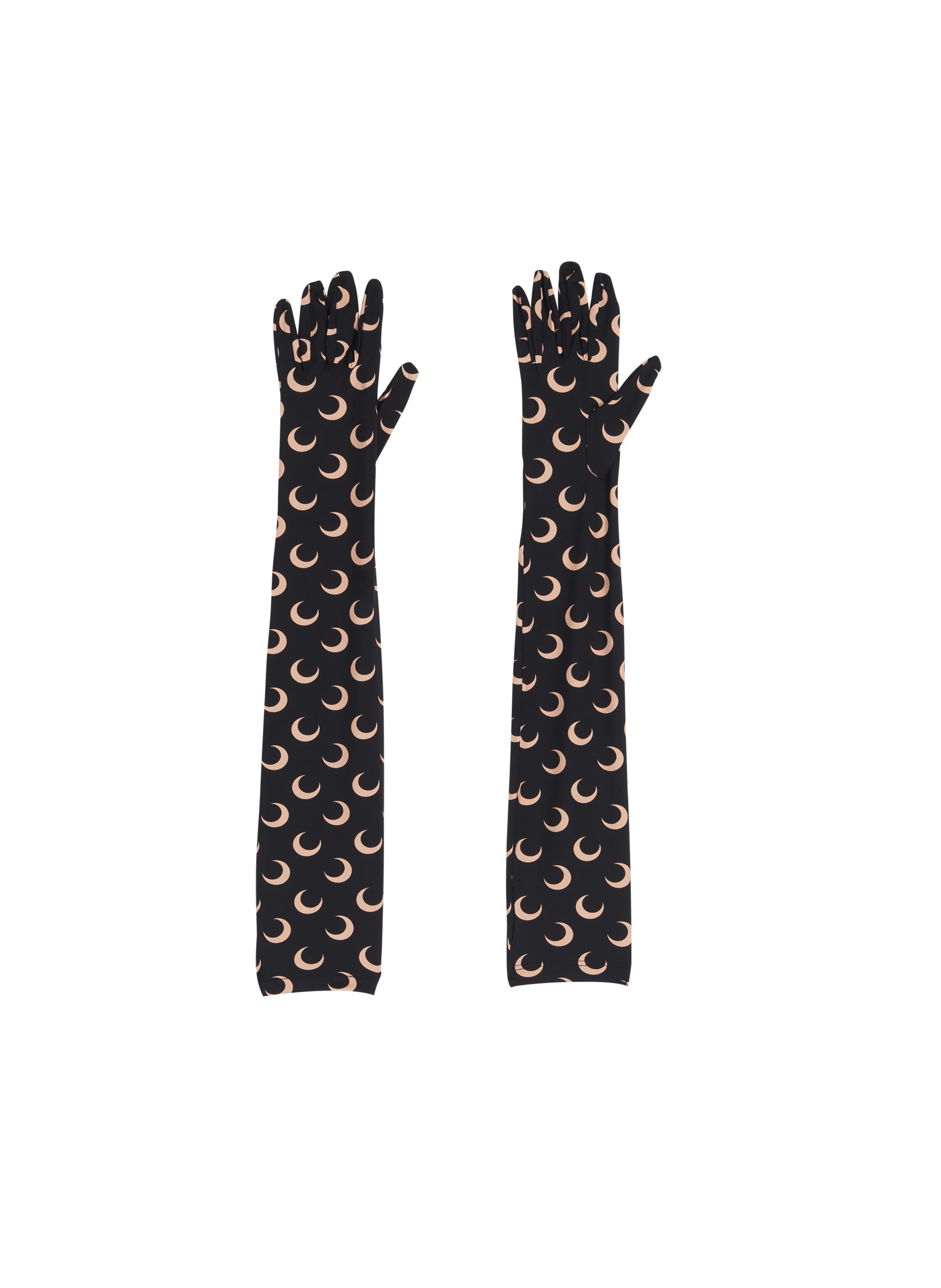 Gants longs en jersey imprimé moon MARINE SERRE Beige