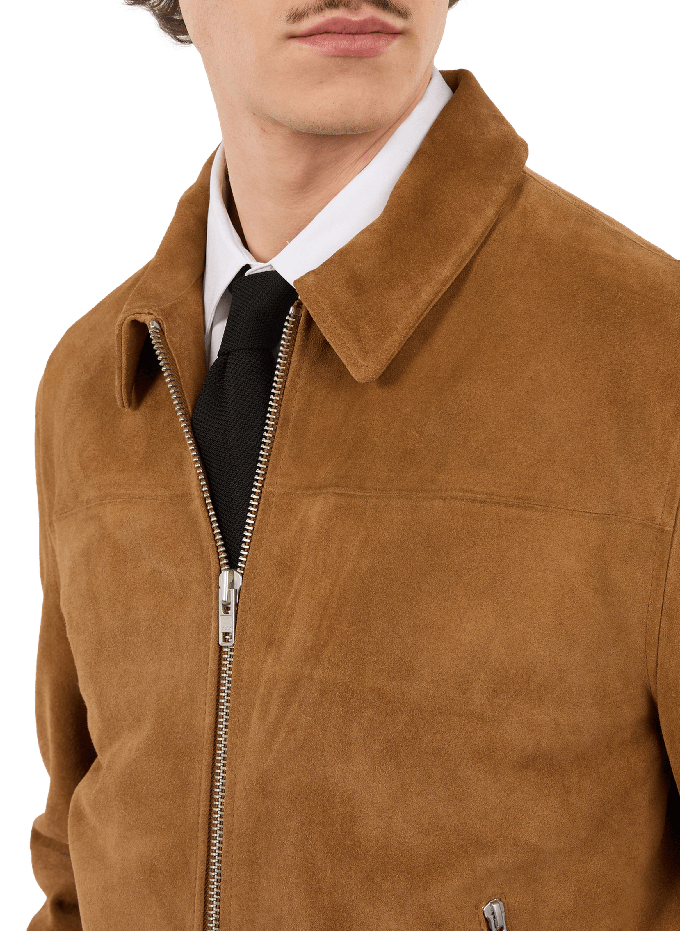 Classic collar suede jacket SAISON 1865 Brown