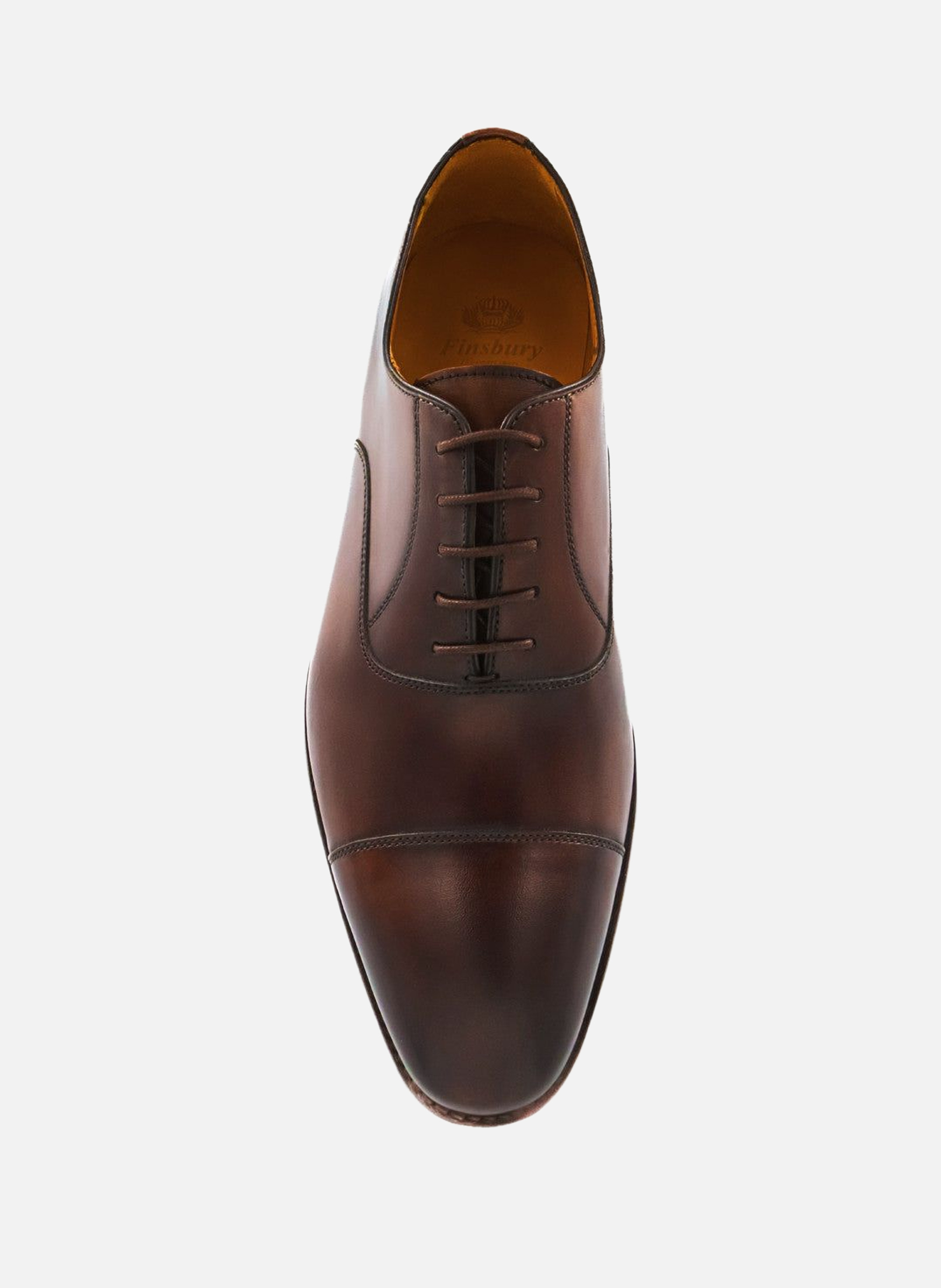 Richelieu cuir patiné consul FINSBURY Marron