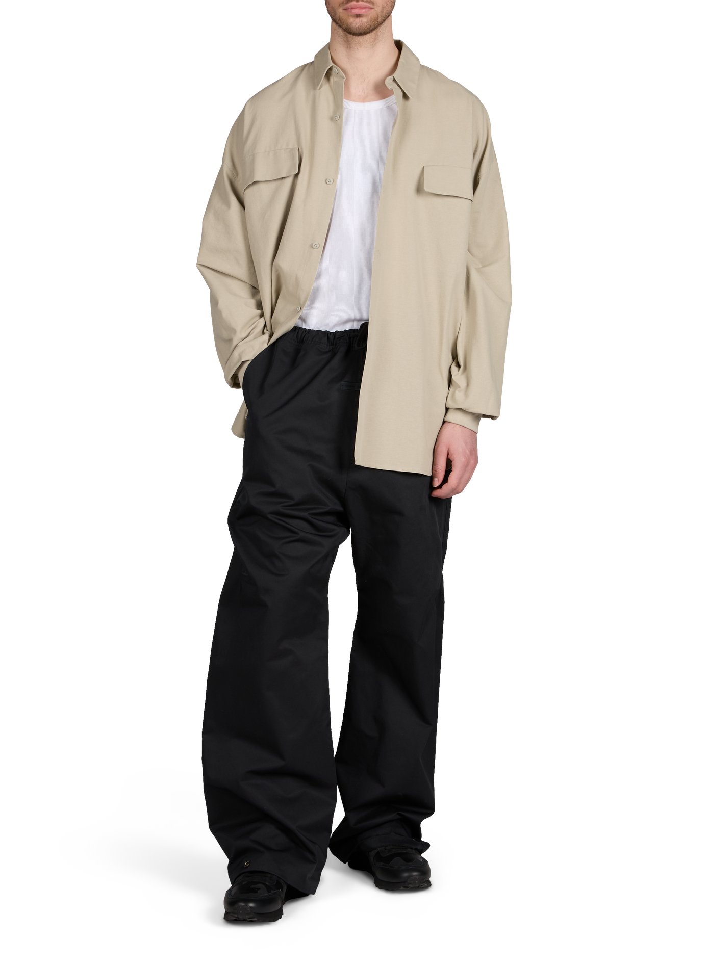 Oversized solid cotton shirt FEAR OF GOD ESSENTIALS Grey