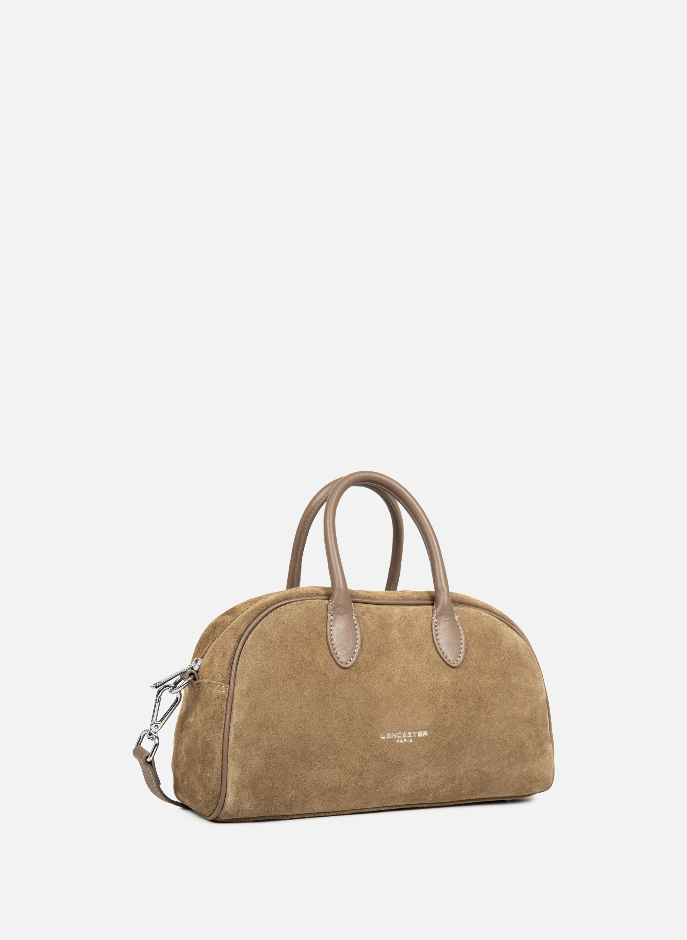 Sac à main bowling - suède LANCASTER Marron