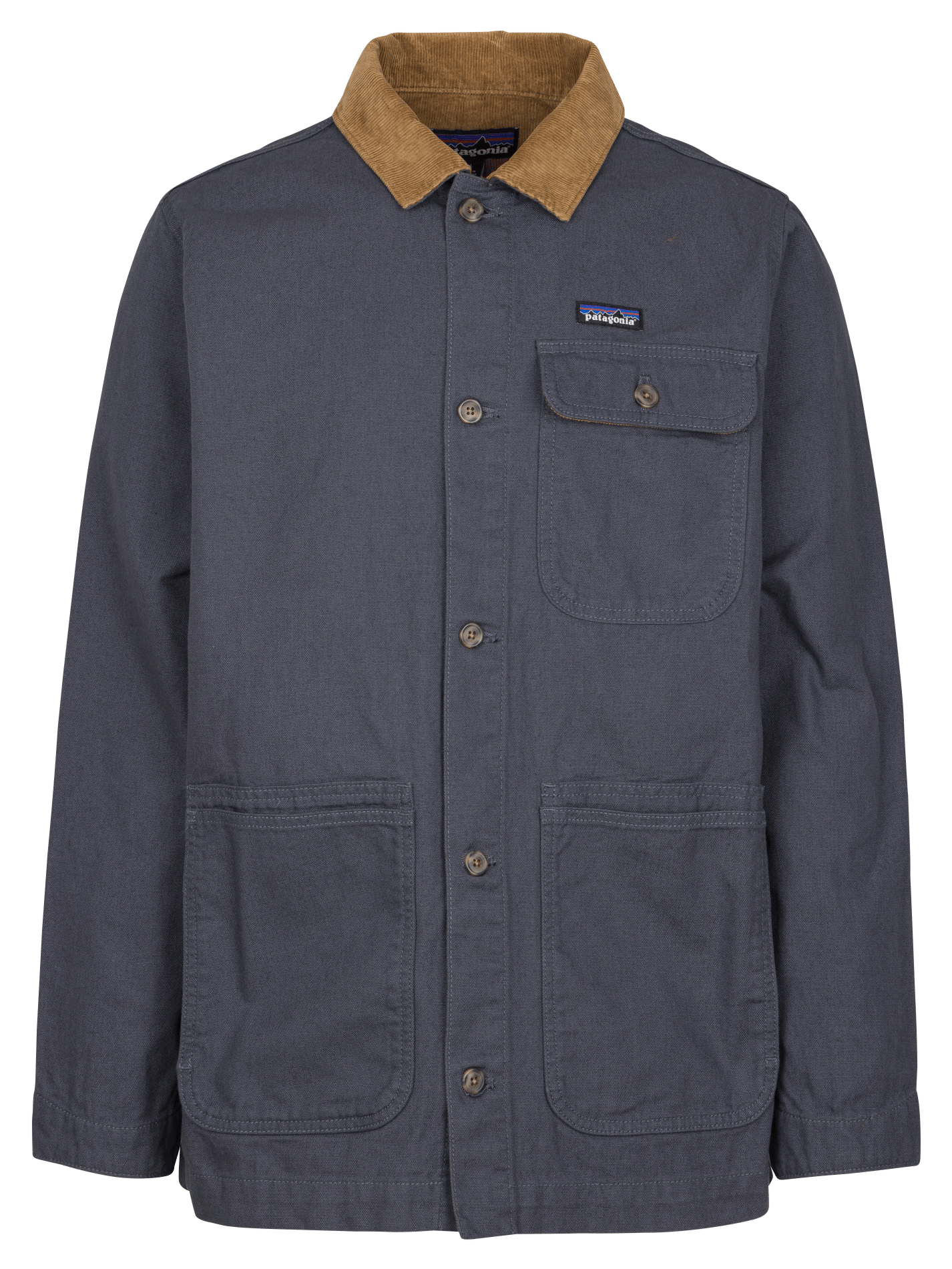 Veste droite col classique en coton bio PATAGONIA Noir