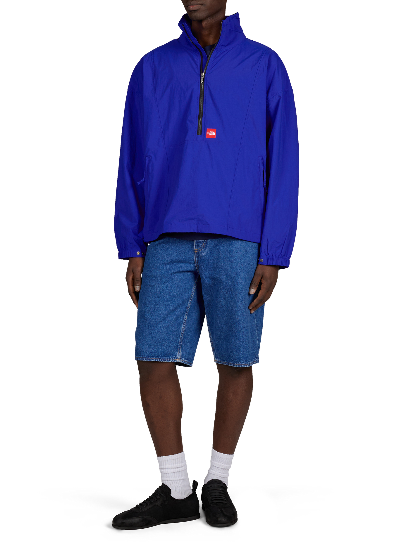 Oversized jacket with high zippered collar THE NORTH FACE Blue