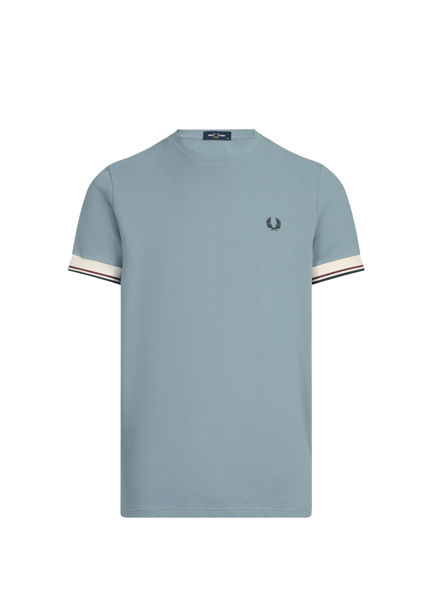 T-shirt broderie logo en coton FRED PERRY Bleu