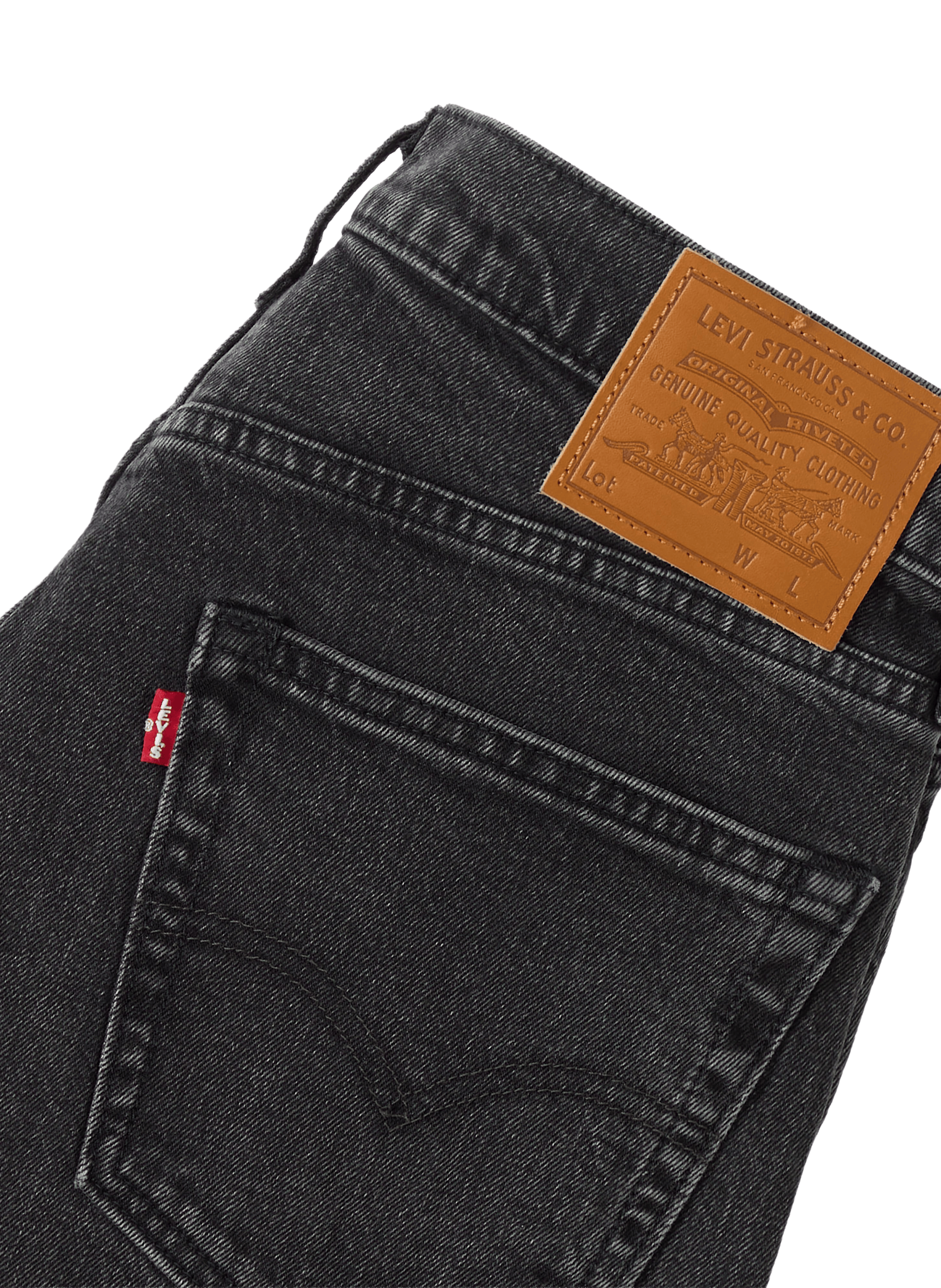 Jean droit en coton mélangé LEVI'S Noir