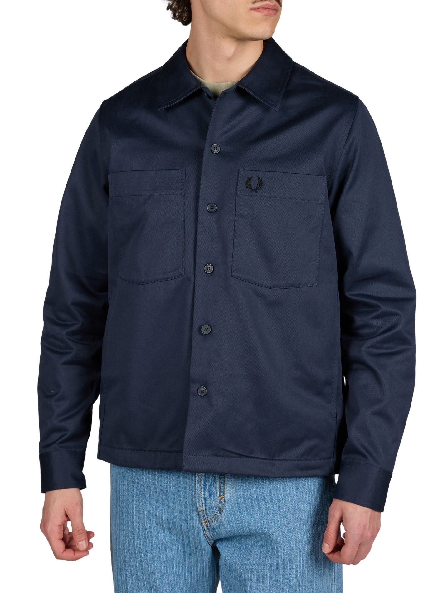 Chemise col classique en coton FRED PERRY Bleu