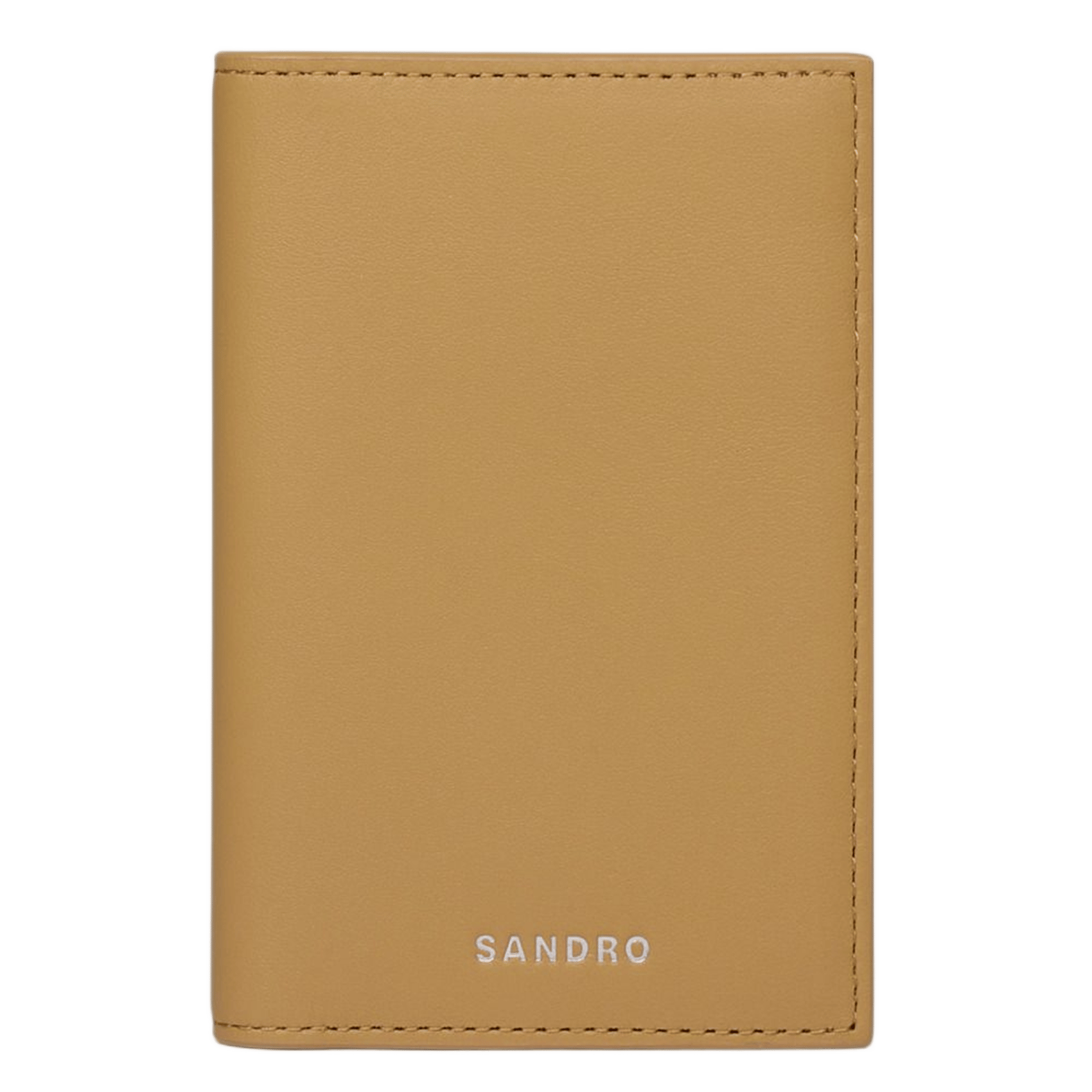 Porte-cartes en cuir grainé SANDRO Beige