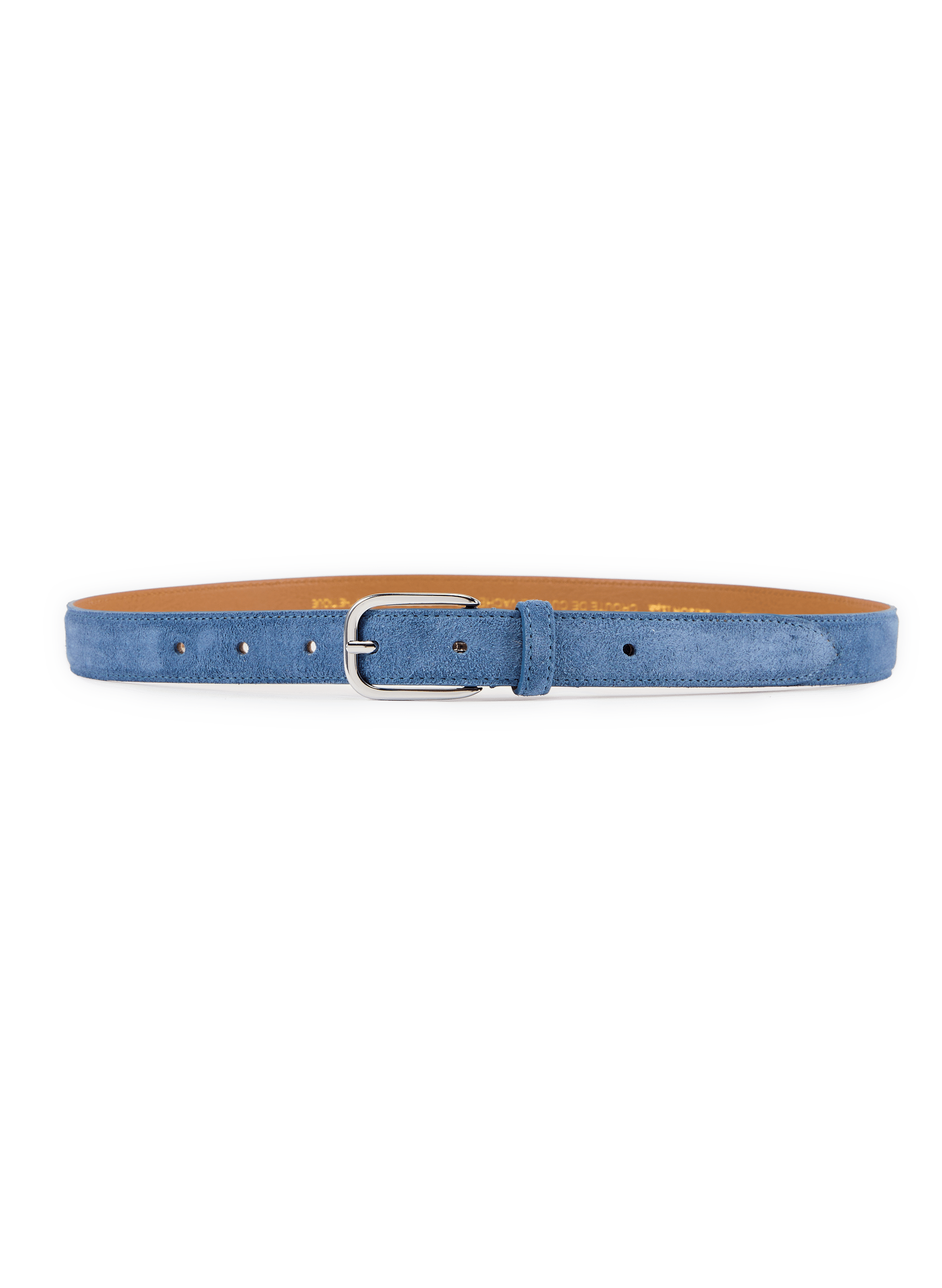 Suede Leather Belt SAISON 1865 Blue