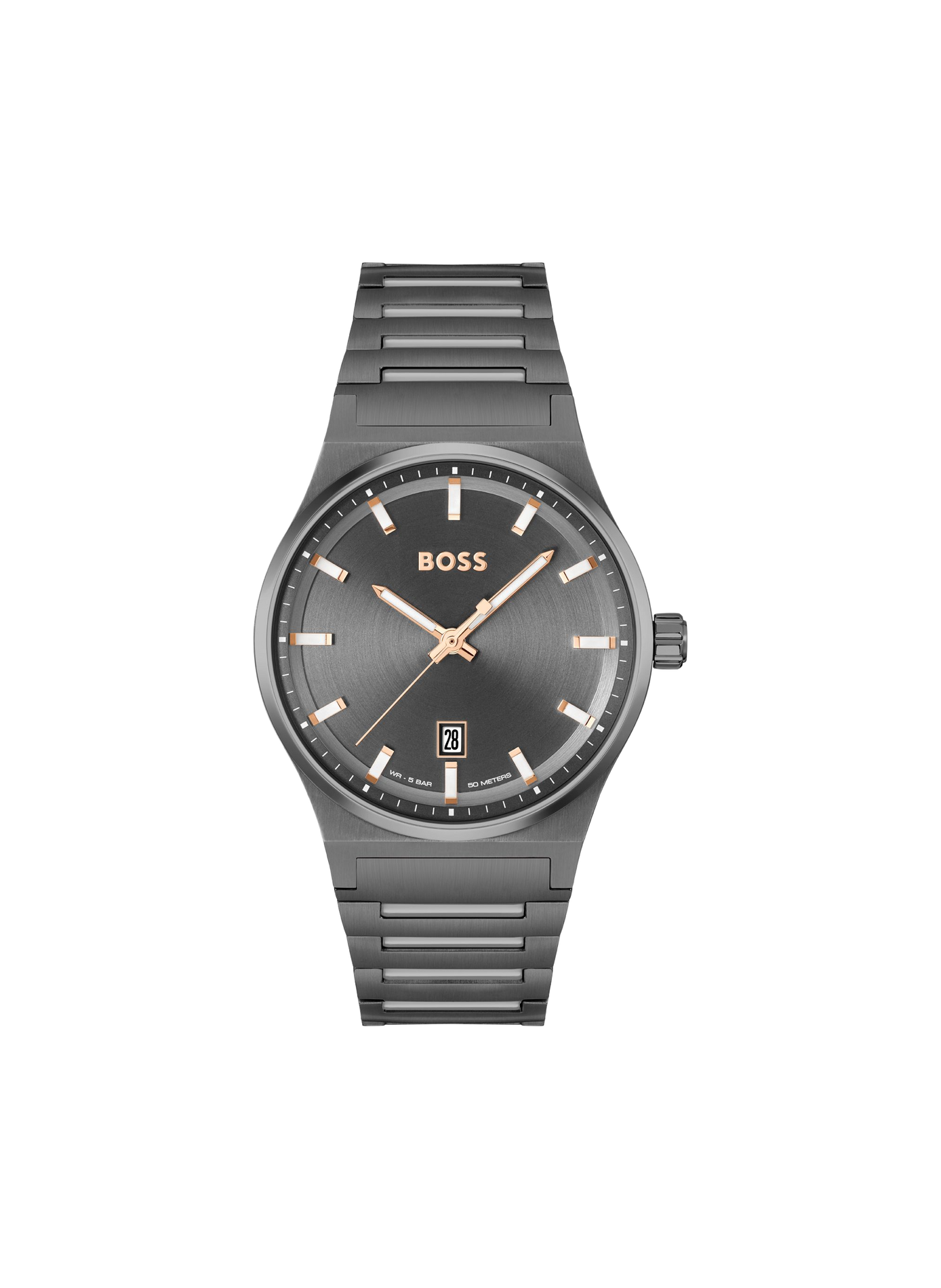 Montre quartz Candor en acier inoxydable BOSS MONTRES Gris