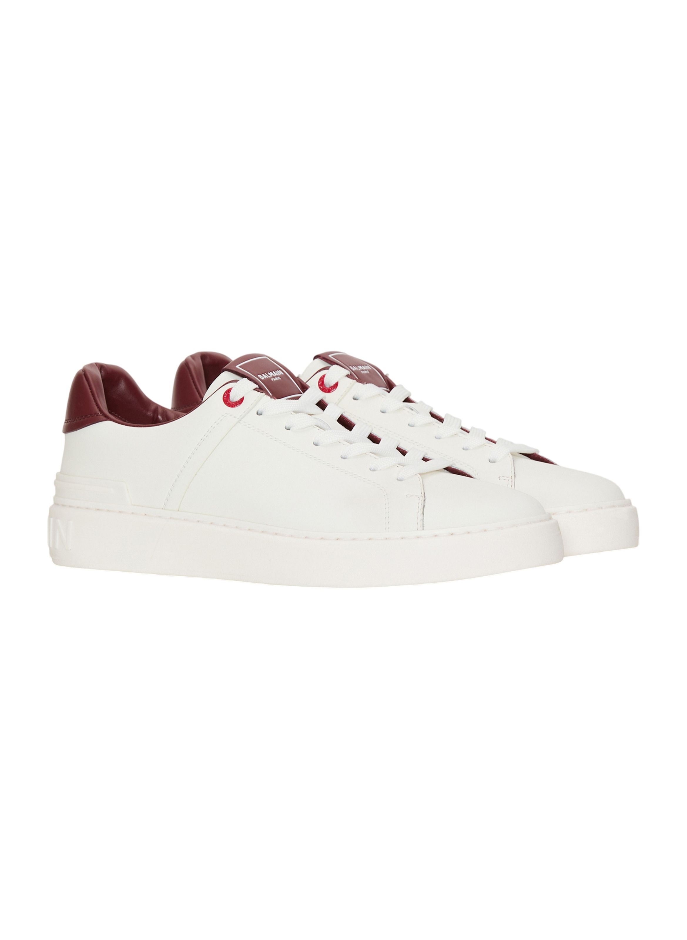 Baskets b-court en cuir lisse BALMAIN Multicolore