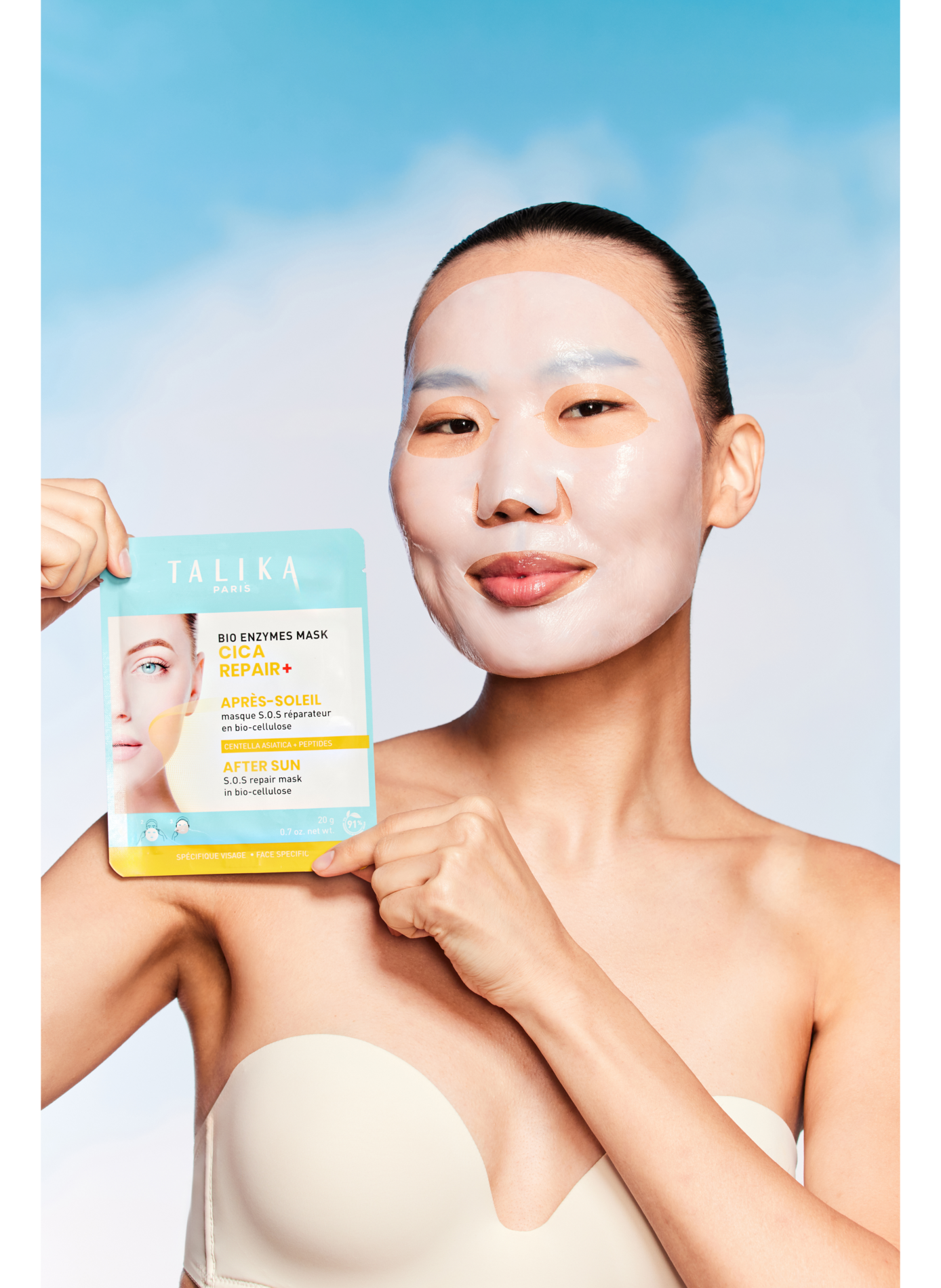 Coreen Bio Enzymes Mask Cica Repair Après Soleil - Masque réparateur à effet pansement TALIKA No color