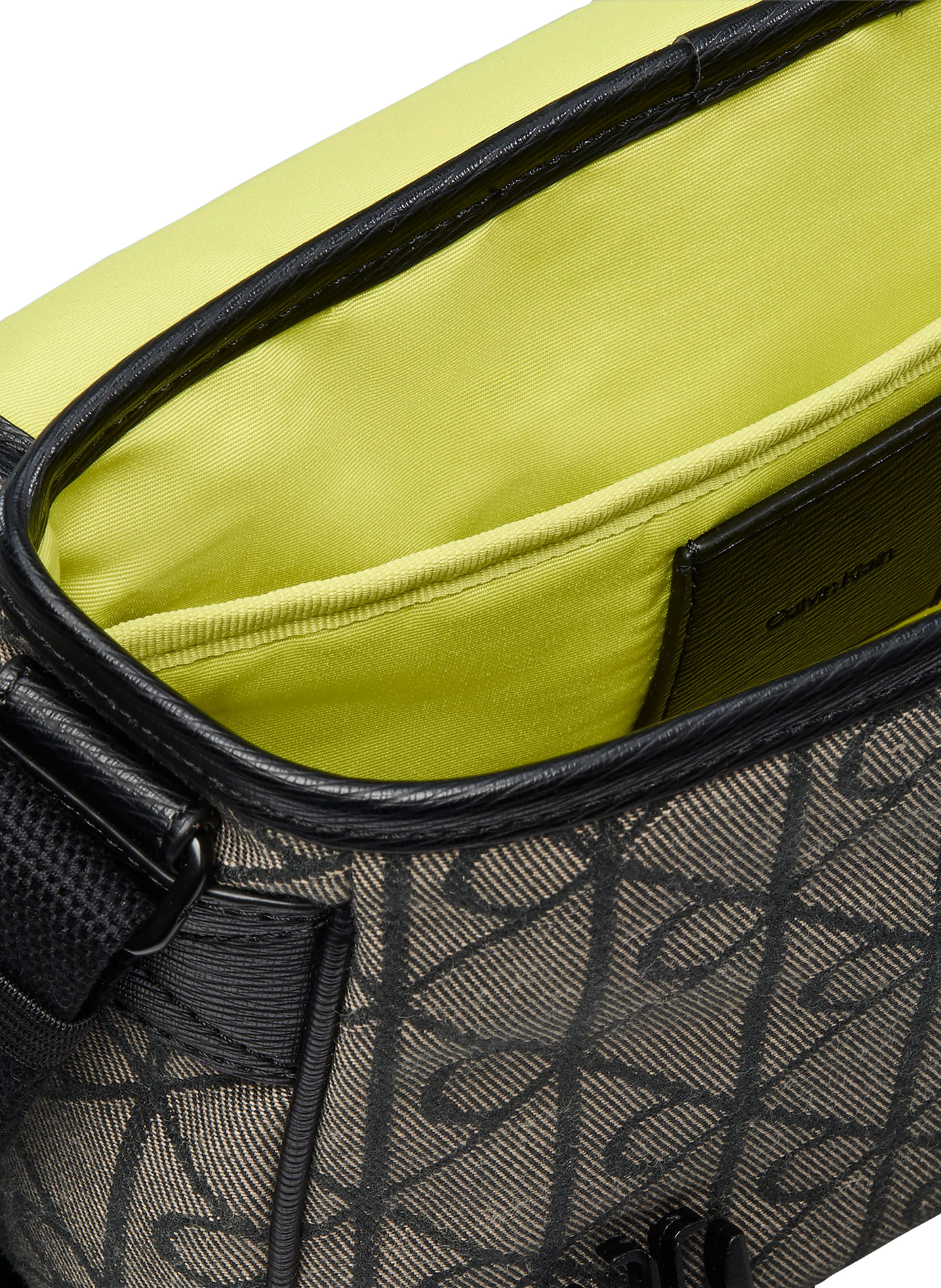 Two-material shoulder bag with logo print CALVIN KLEIN Multicolour