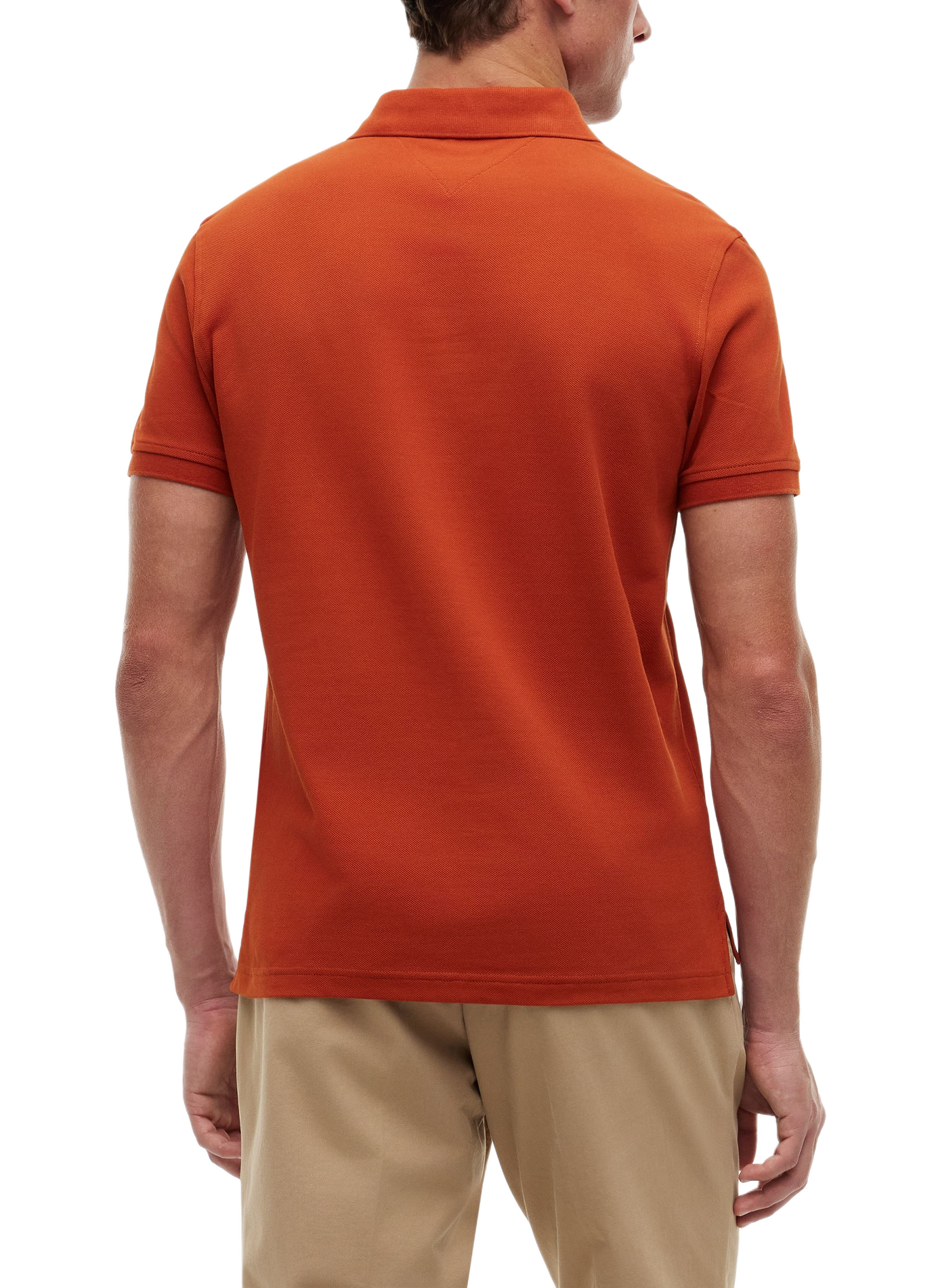 Organic cotton piqué polo shirt TOMMY HILFIGER Brown