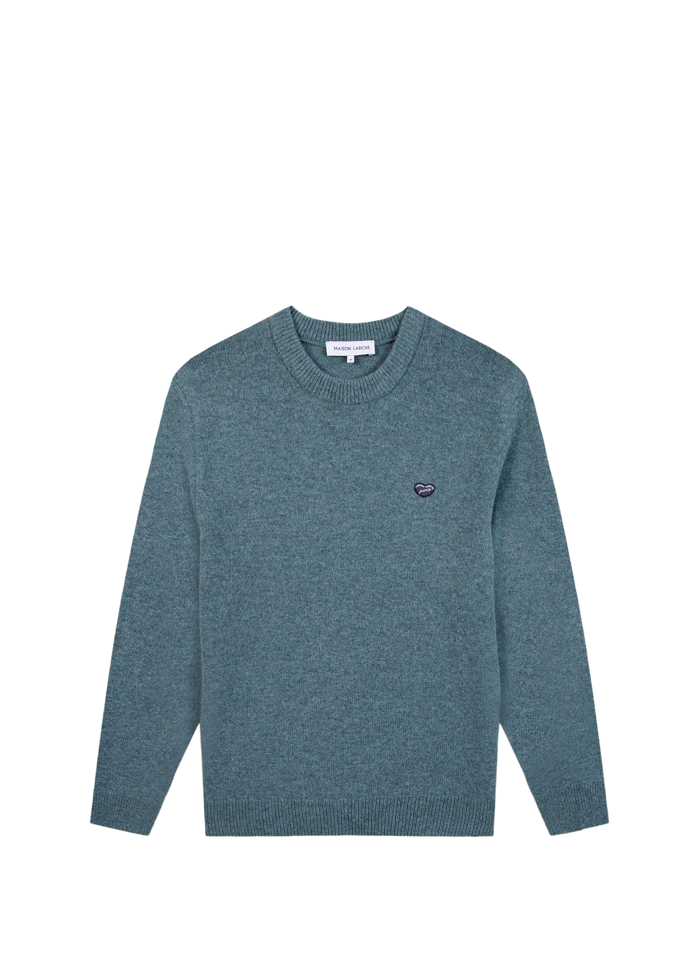 Pull oversize col rond en laine MAISON LABICHE Vert