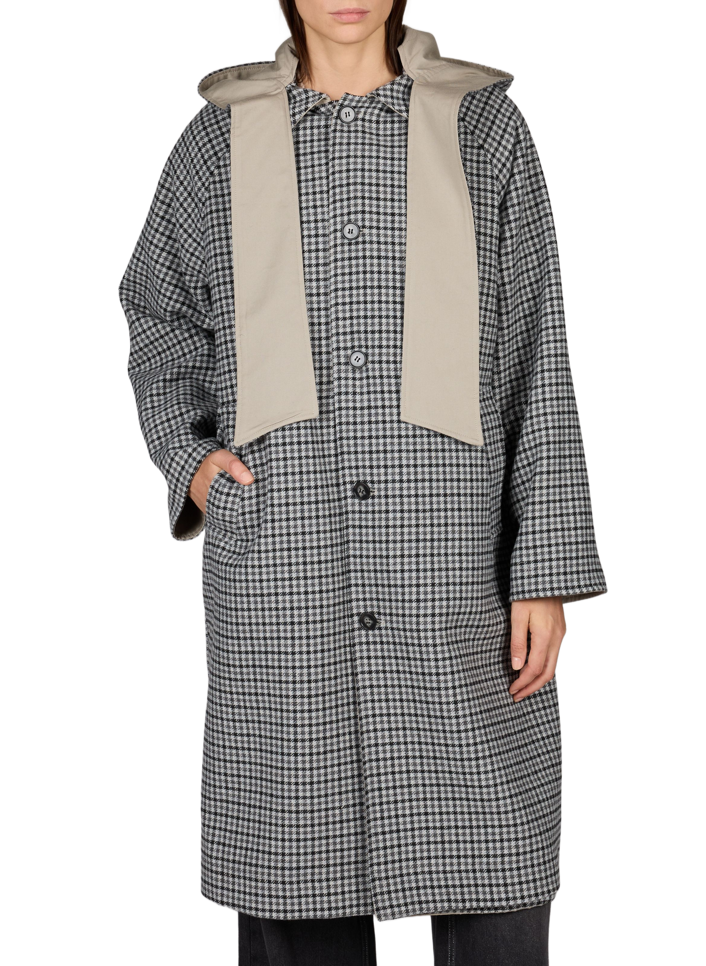 Manteau trench en coton OBJECT Beige