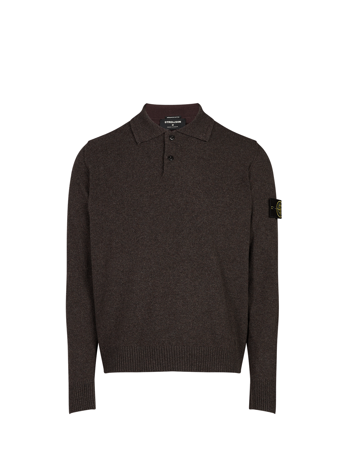 Gerade geschnittenes Polo aus reiner Schurwolle STONE ISLAND Grau