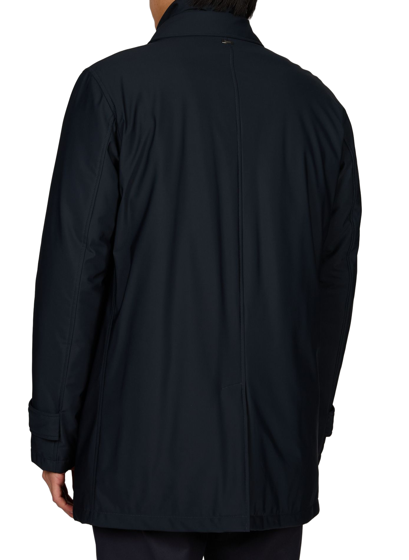Straight coat with high collar HERNO Blue
